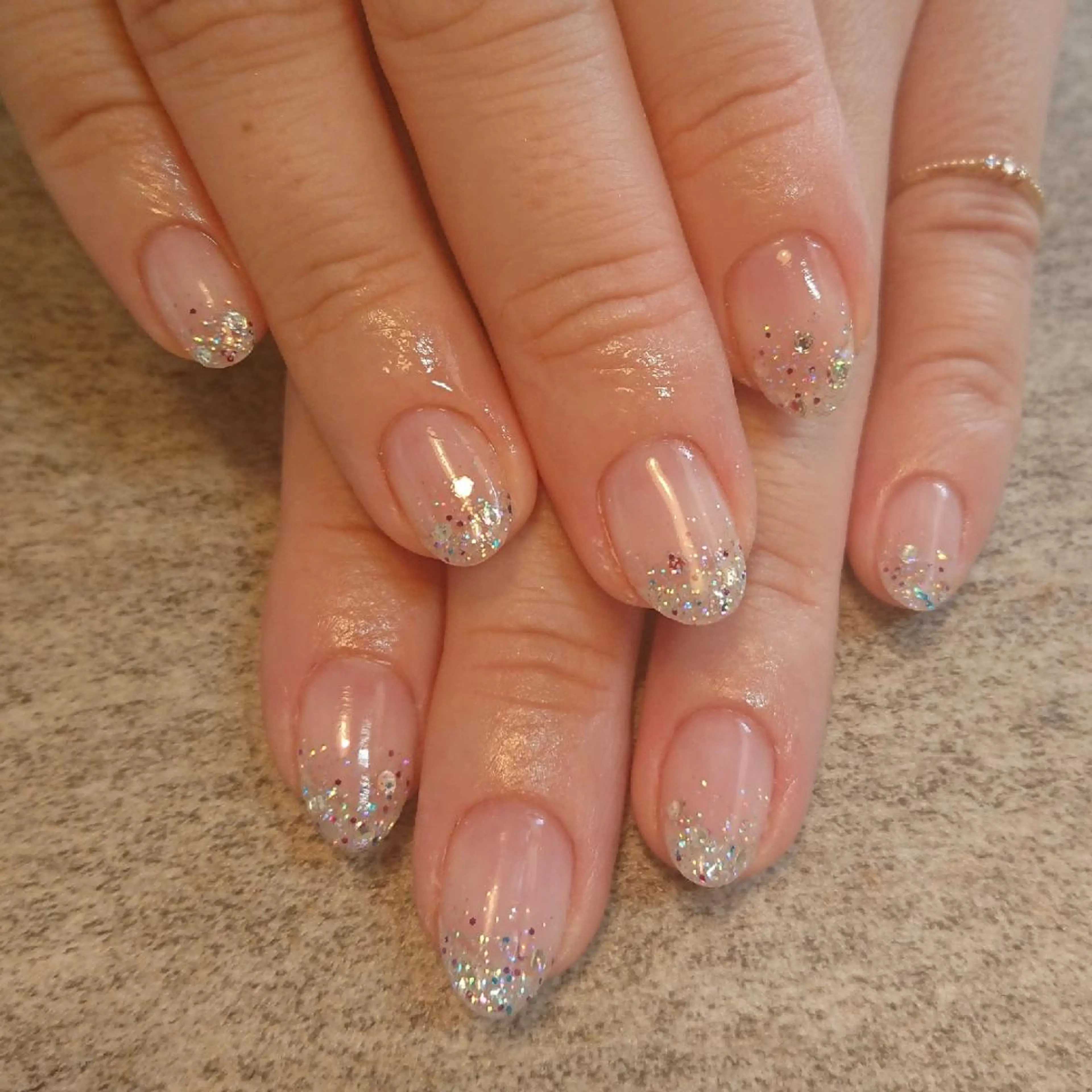 ネイル ラメ(グリッター) ラメグラデーション ジェヌインネイル 河内のネイルデザイン