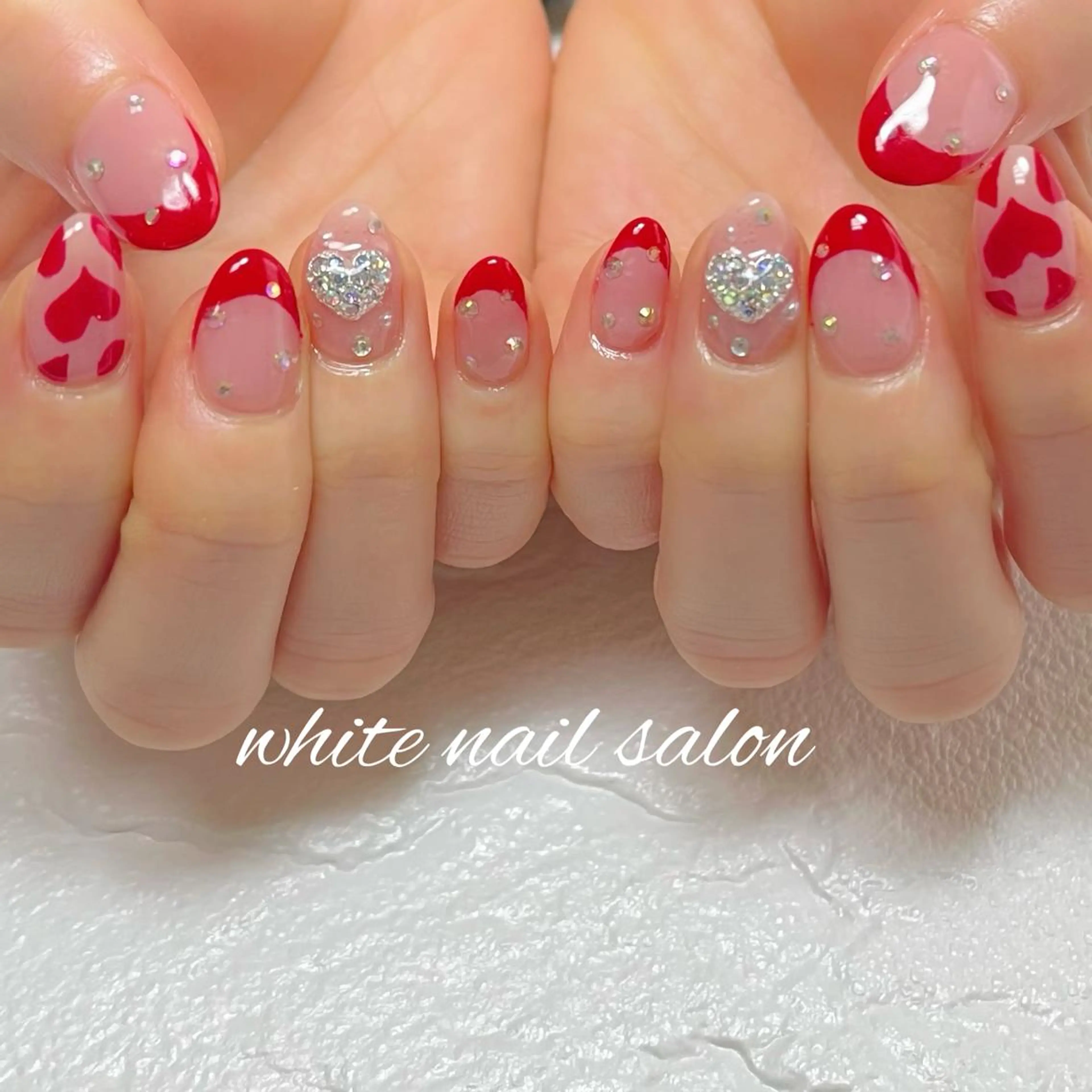 ネイル フットネイル ジェルネイル ハードジェル ラメ(グリッター) 持ち込み ハンドネイル white nail salonのネイルデザイン