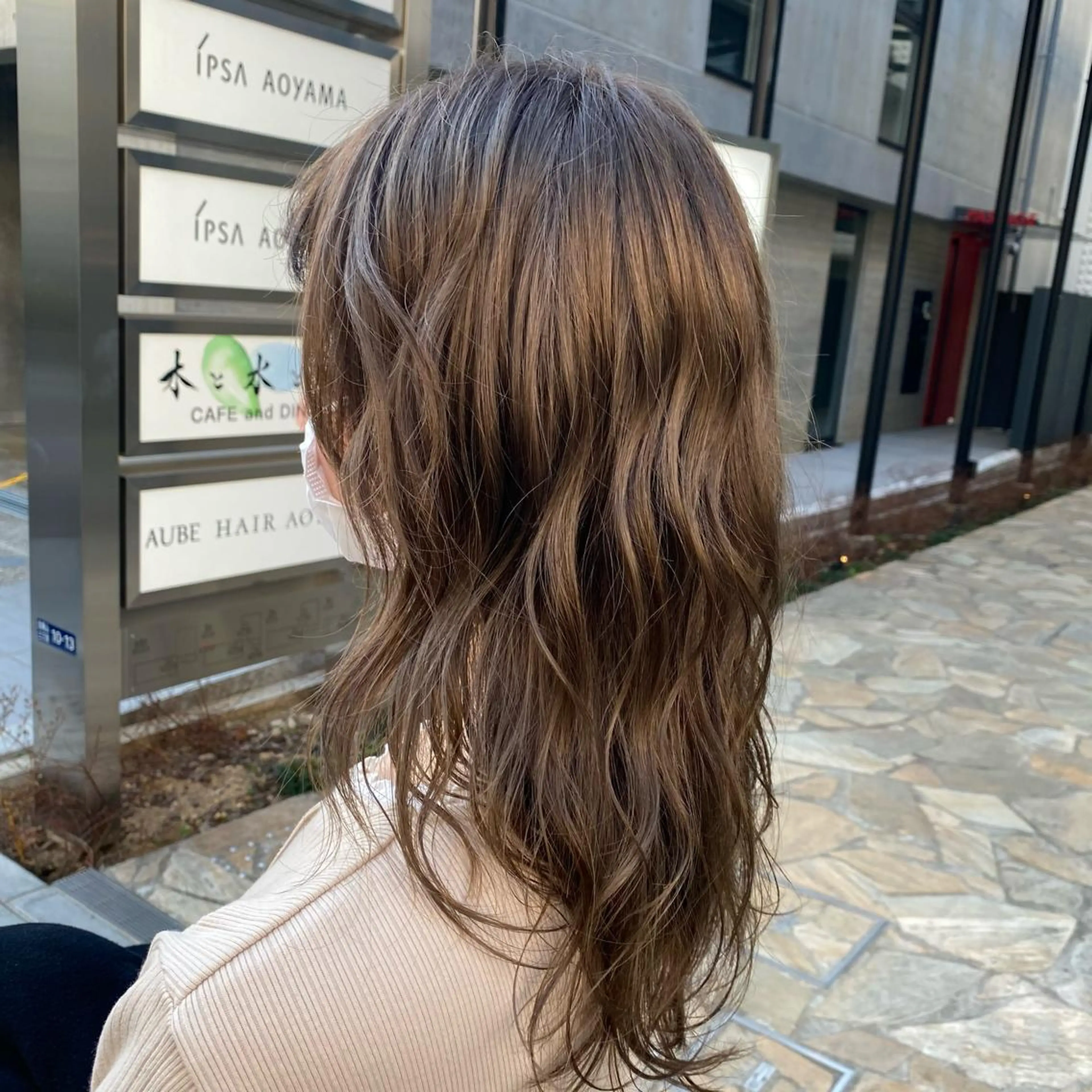 ミディアム カラー パーマ ヘアアレンジ メンズ 🍀髪質改善 ケアカラーrootsのヘアスタイル