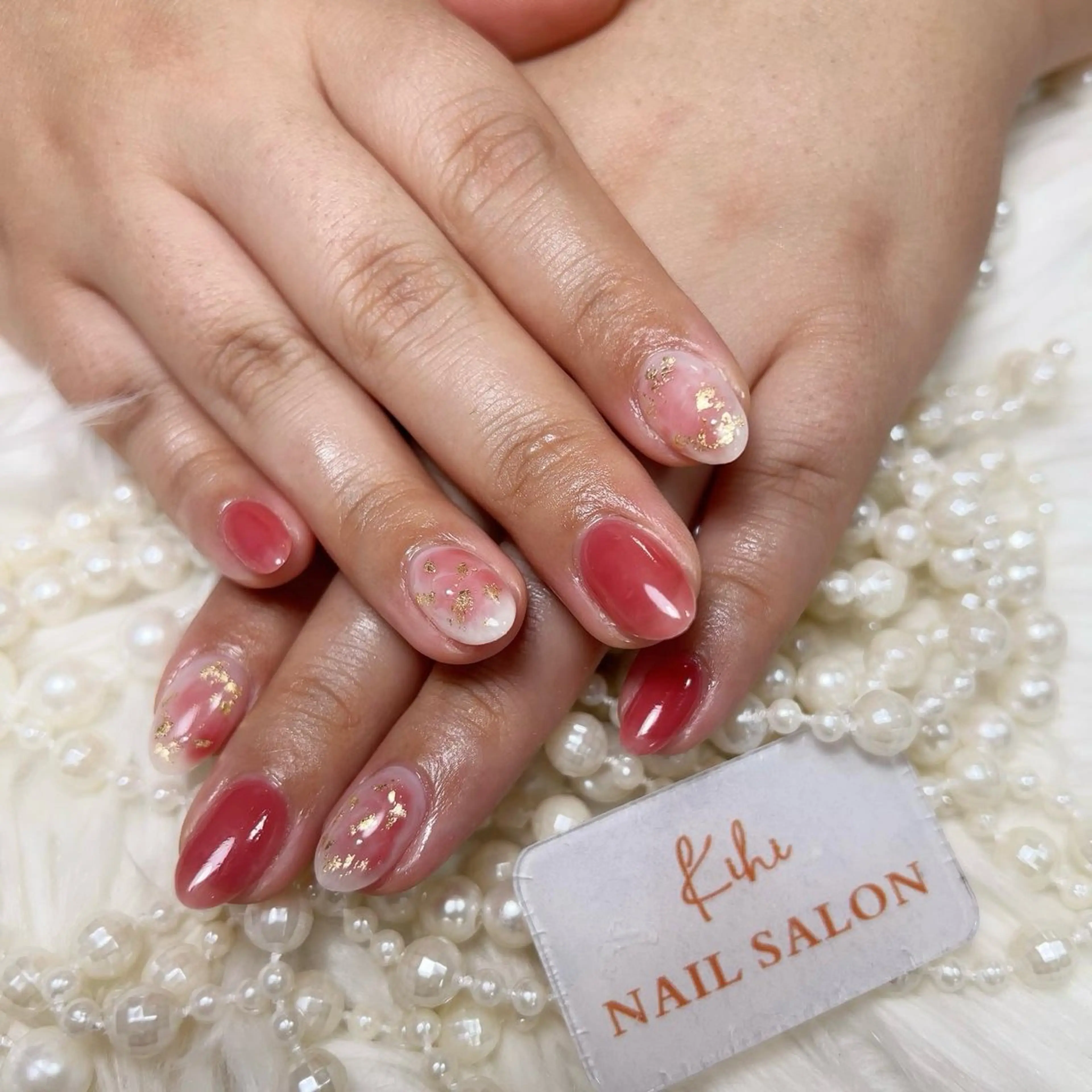 ネイル アートネイル フレンチネイル ジェルネイル グラデーション 韓国ネイル ハンドネイル 💕鈴木ユリ パラジェル/オフ無料のネイルデザイン