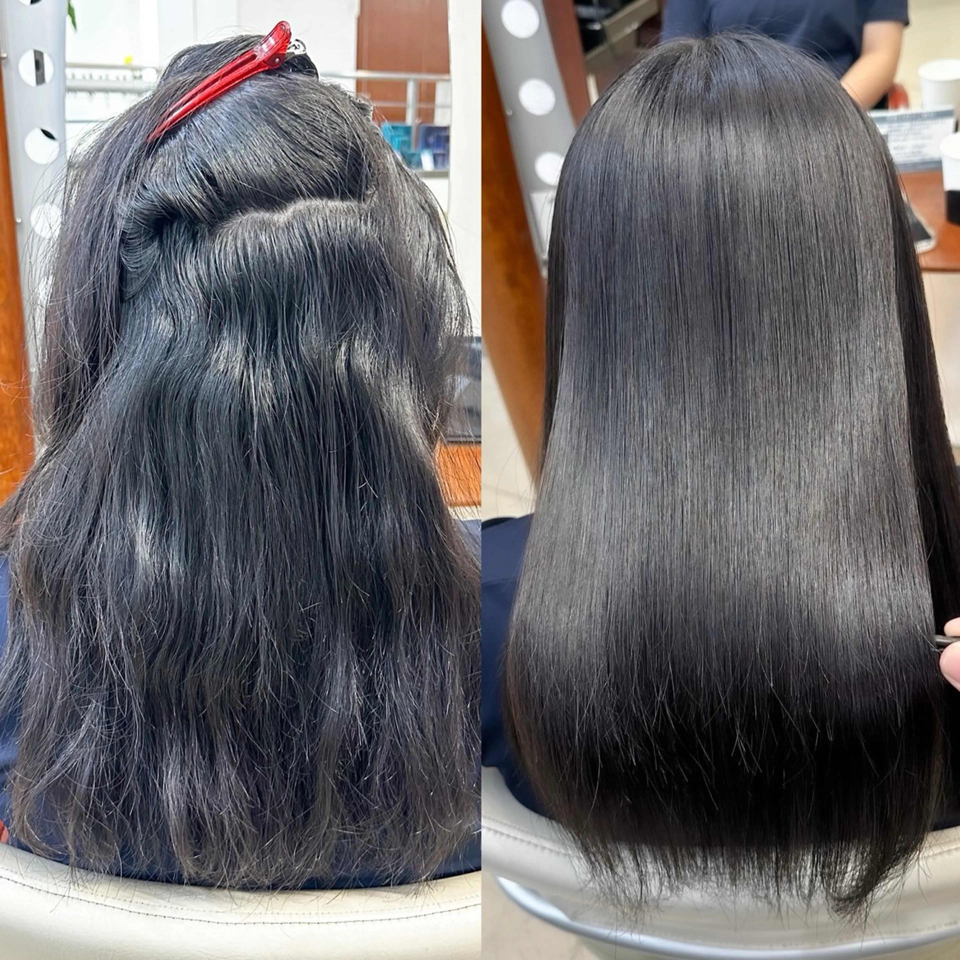 セミロング パーマ 縮毛矯正/髪質改善 /韓国風　山川春輝のヘアスタイル