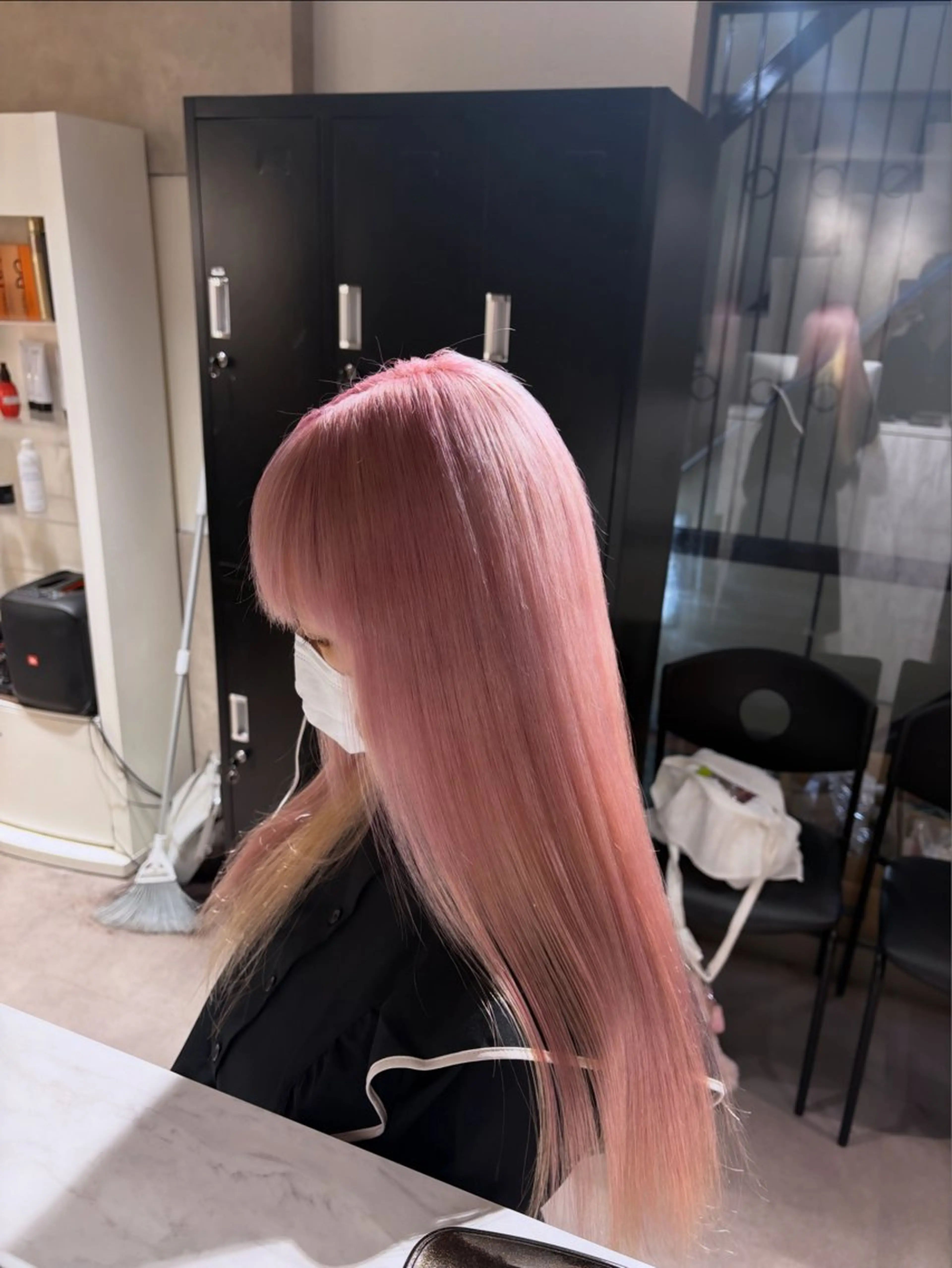 カラー ピンクカラー ヘアカラー ヘアセット Seleneコウキ ブリーチ/ハイトーンのヘアスタイル