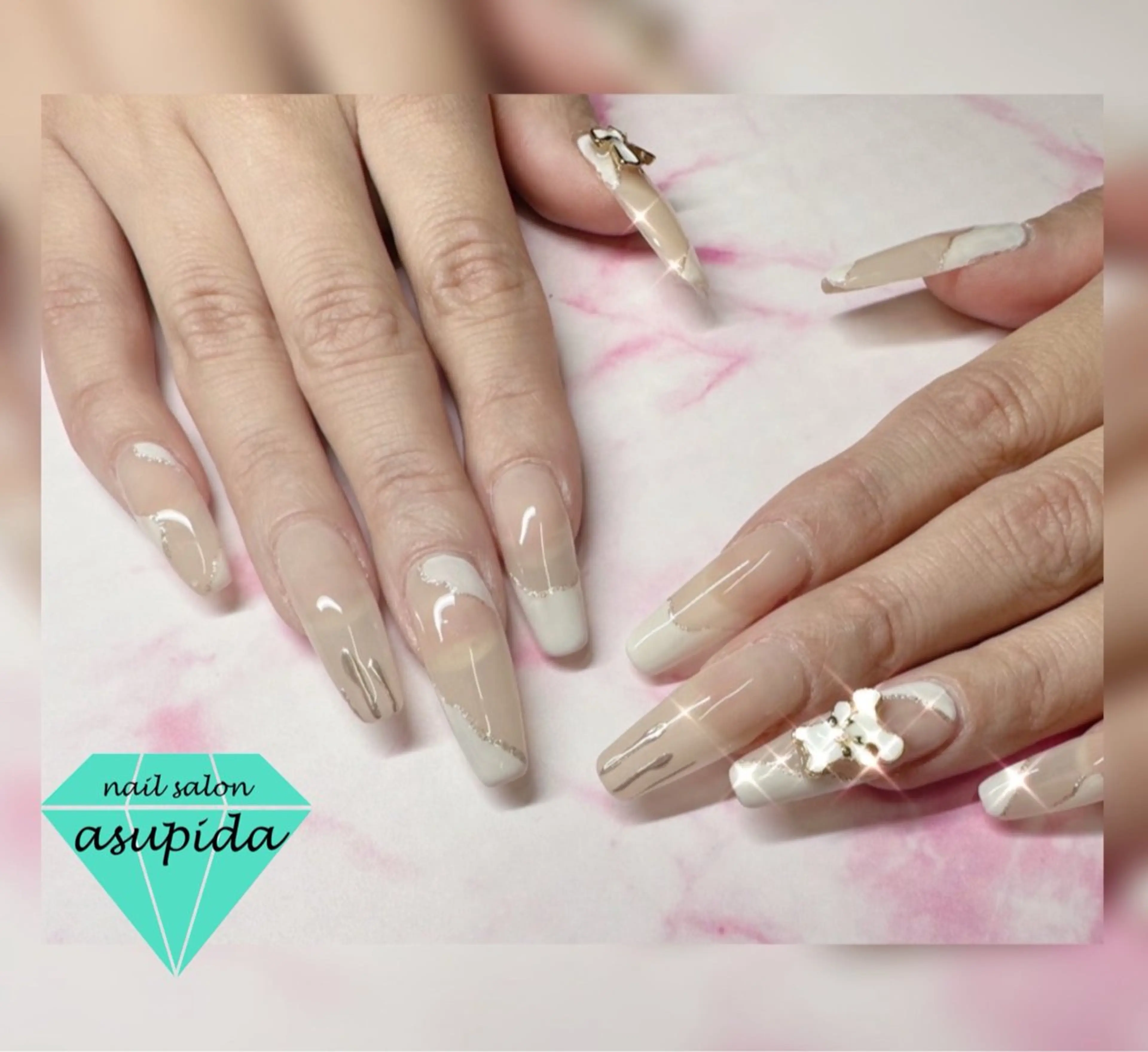 ネイル 長さ出し ハンドネイル nailsalon asupida所属・nail salon asupidaのネイルデザイン