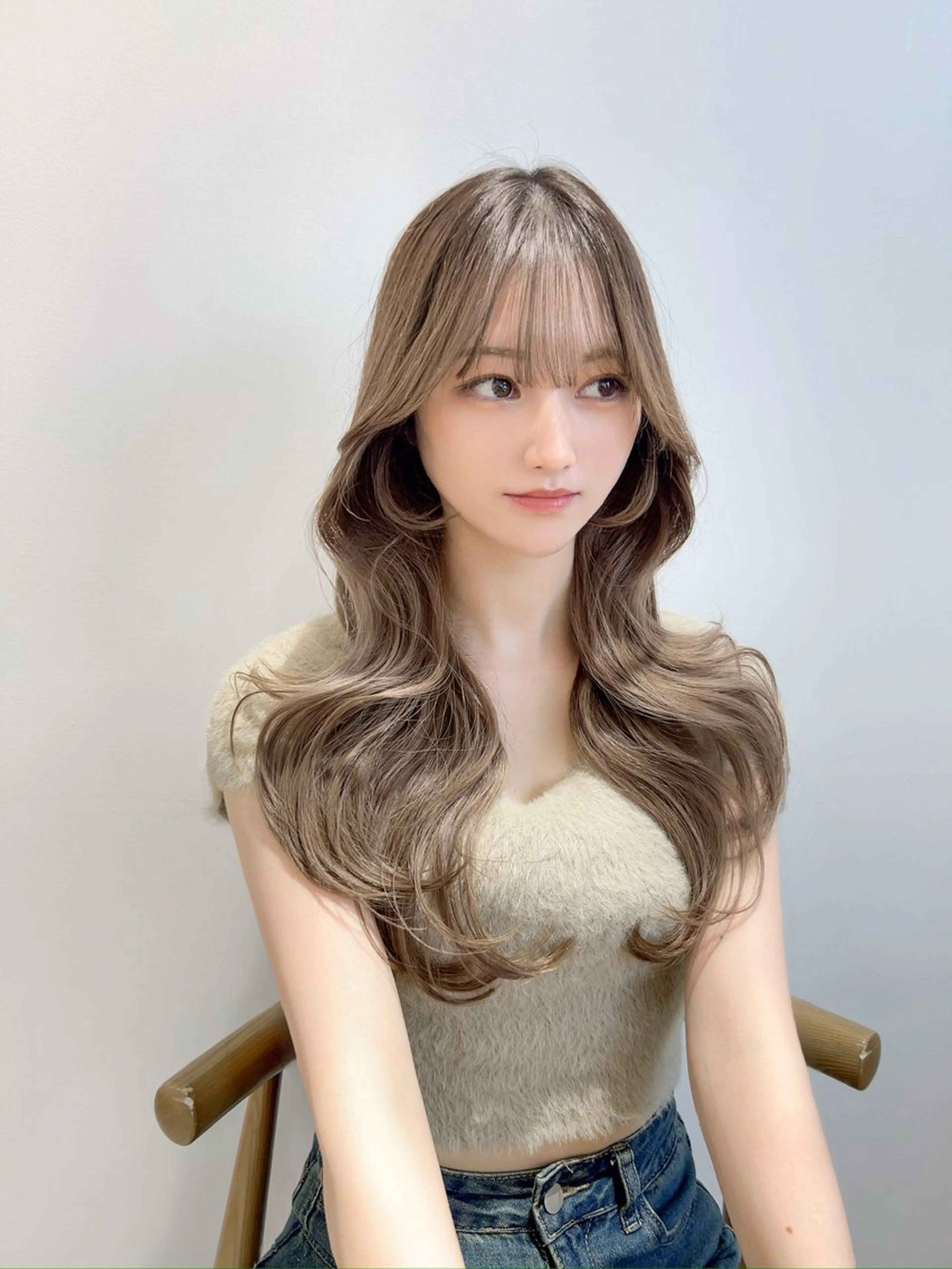ロング くびれヘア 髪質改善 ヨシンモリ 韓国風ヘア レイヤーカット ヘアカラー トリートメント 原宿/韓国レイヤー ボブ/顔周りYasuのヘアスタイル