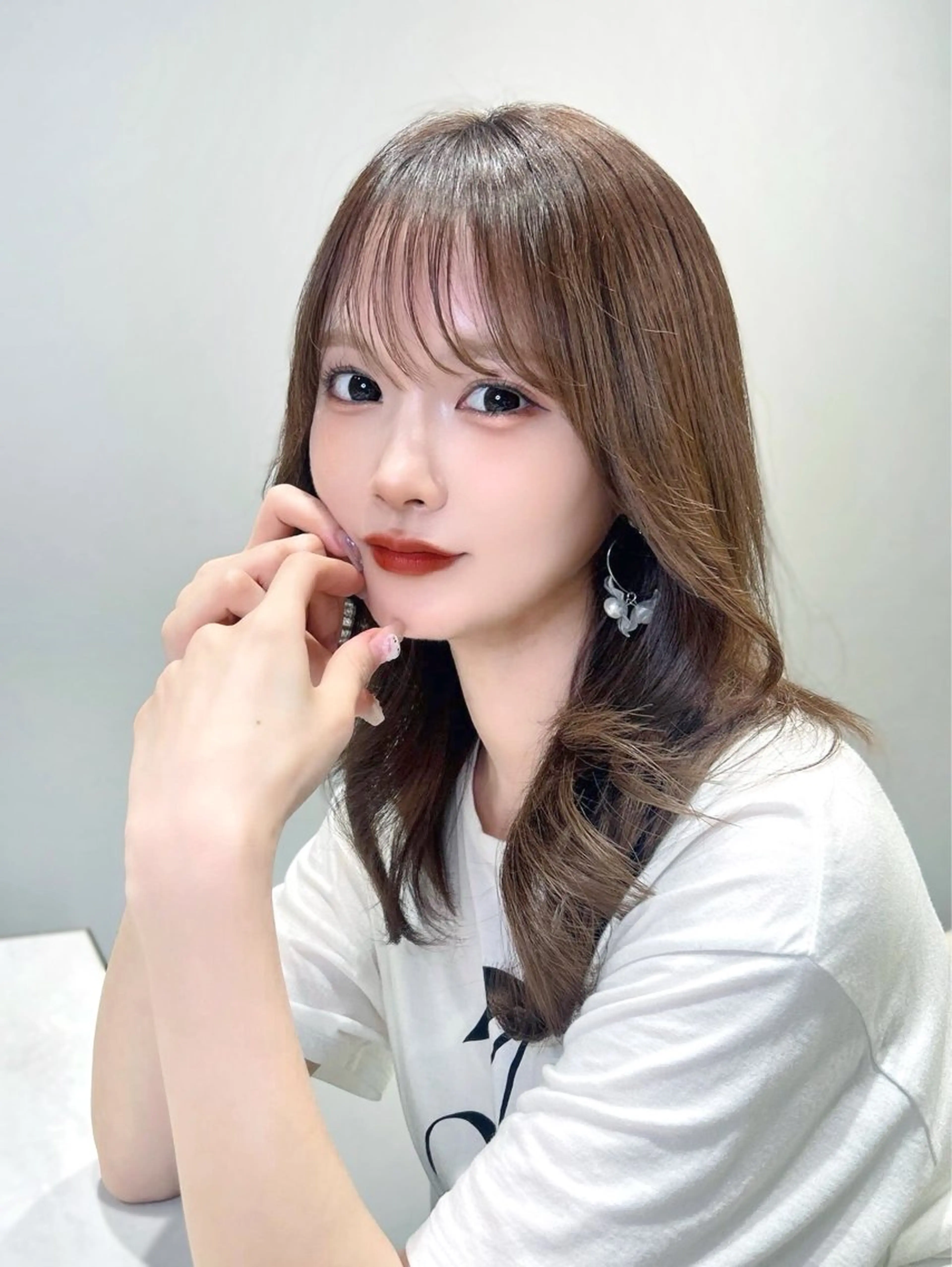 セミロング カラー カット ヘアカラー トリートメント ヘッドスパ ヘアセット 韓国ヘア/レイヤー/ 顔まわり/りょーとのヘアスタイル