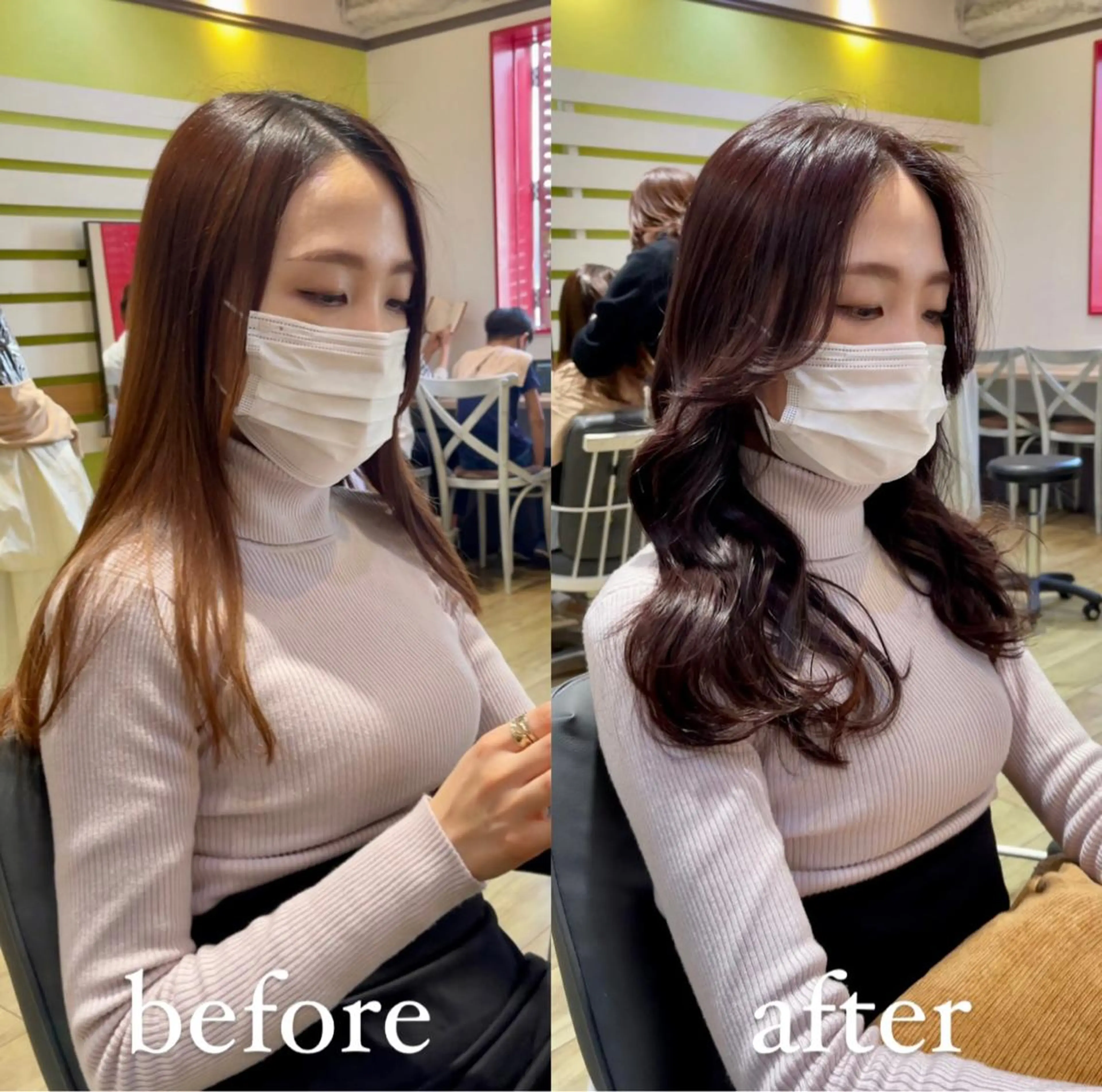 ロング カラー ブリーチ ケアブリーチ 透明感カラー イヤリングカラー グレージュ カット ヘアカラー トリートメント ヘッドスパ 大人可愛い透明感🌟 小顔・韓国髪🌟野中のヘアスタイル