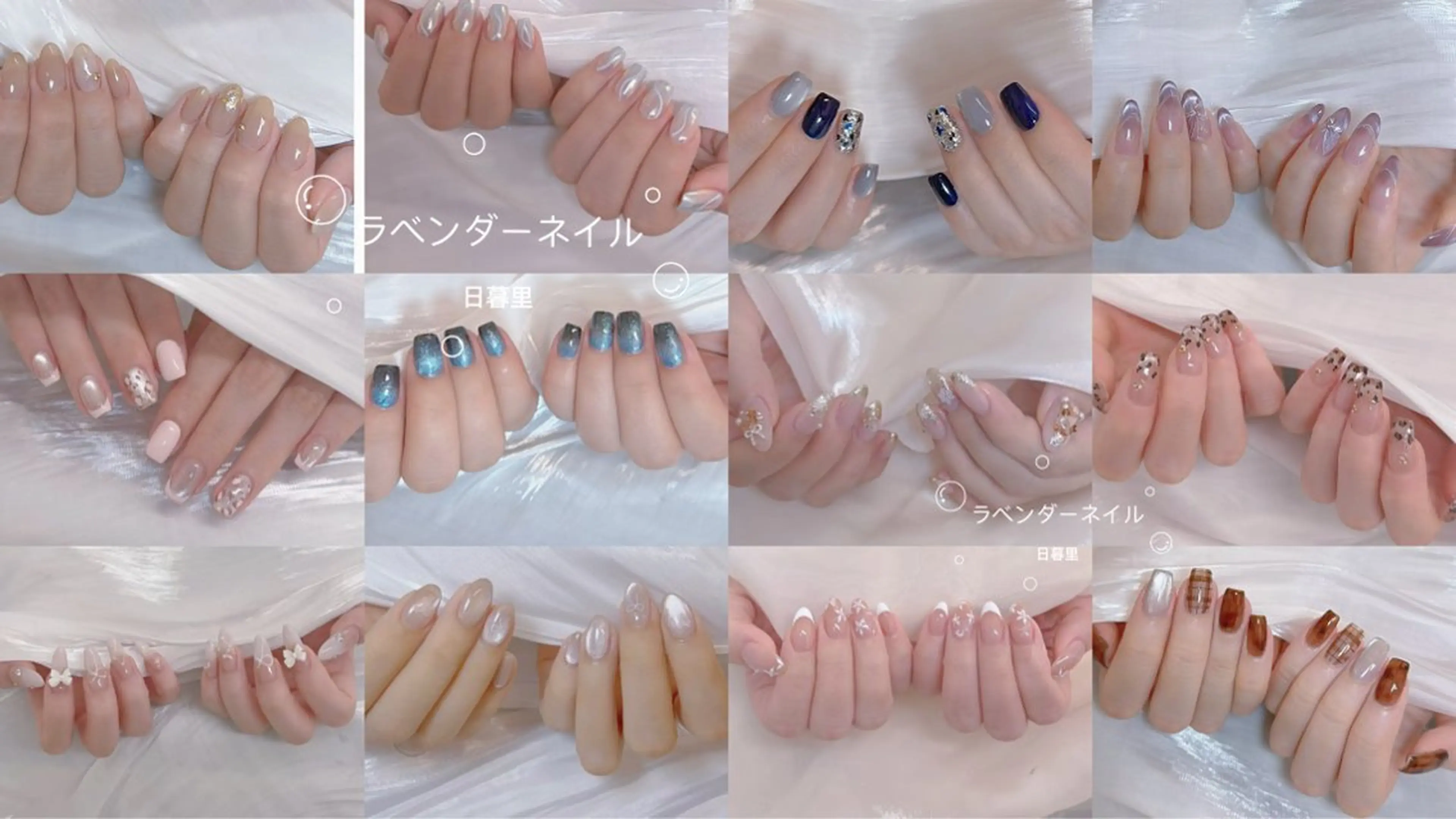 ネイル ストーンネイル ラベンダー💖日暮里 ルル💖ネイルのネイルデザイン