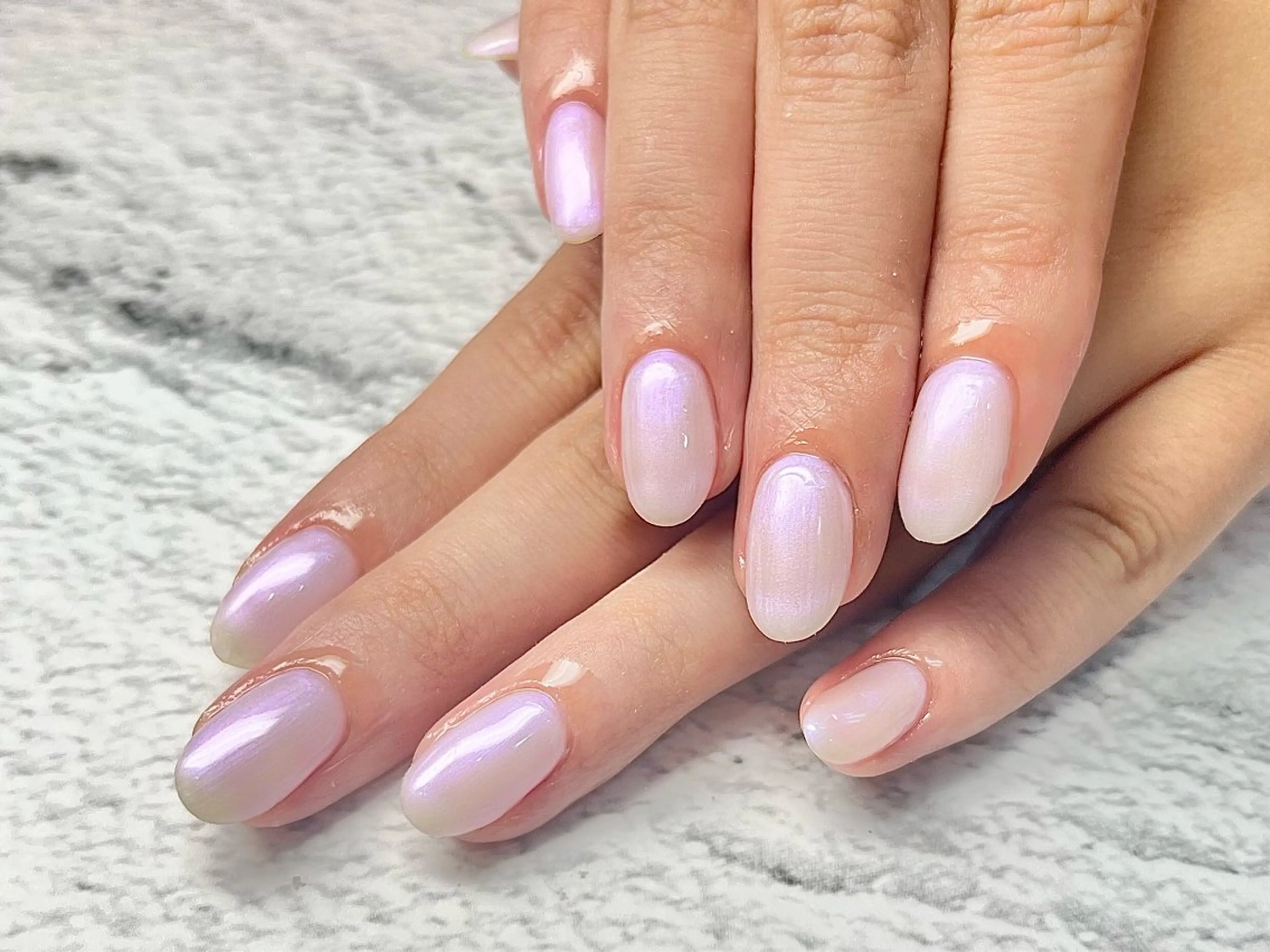 ネイル ラメ(グリッター) ワンカラーネイル パープル Queen nail 北堀江 ASUKAのネイルデザイン