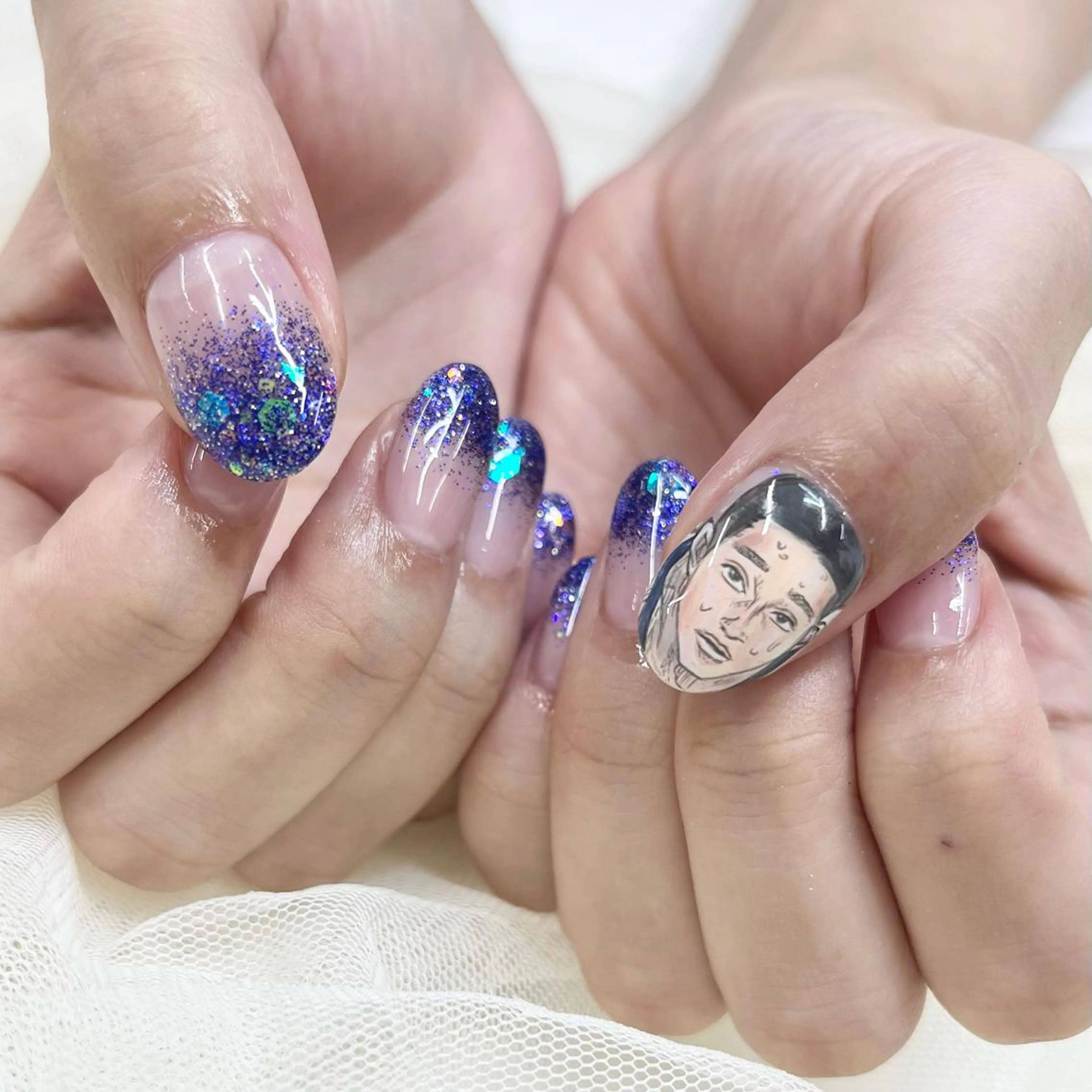 ミディアム ネイル ハンドネイル 池袋痛ネイル Nok. 渡辺のネイルデザイン