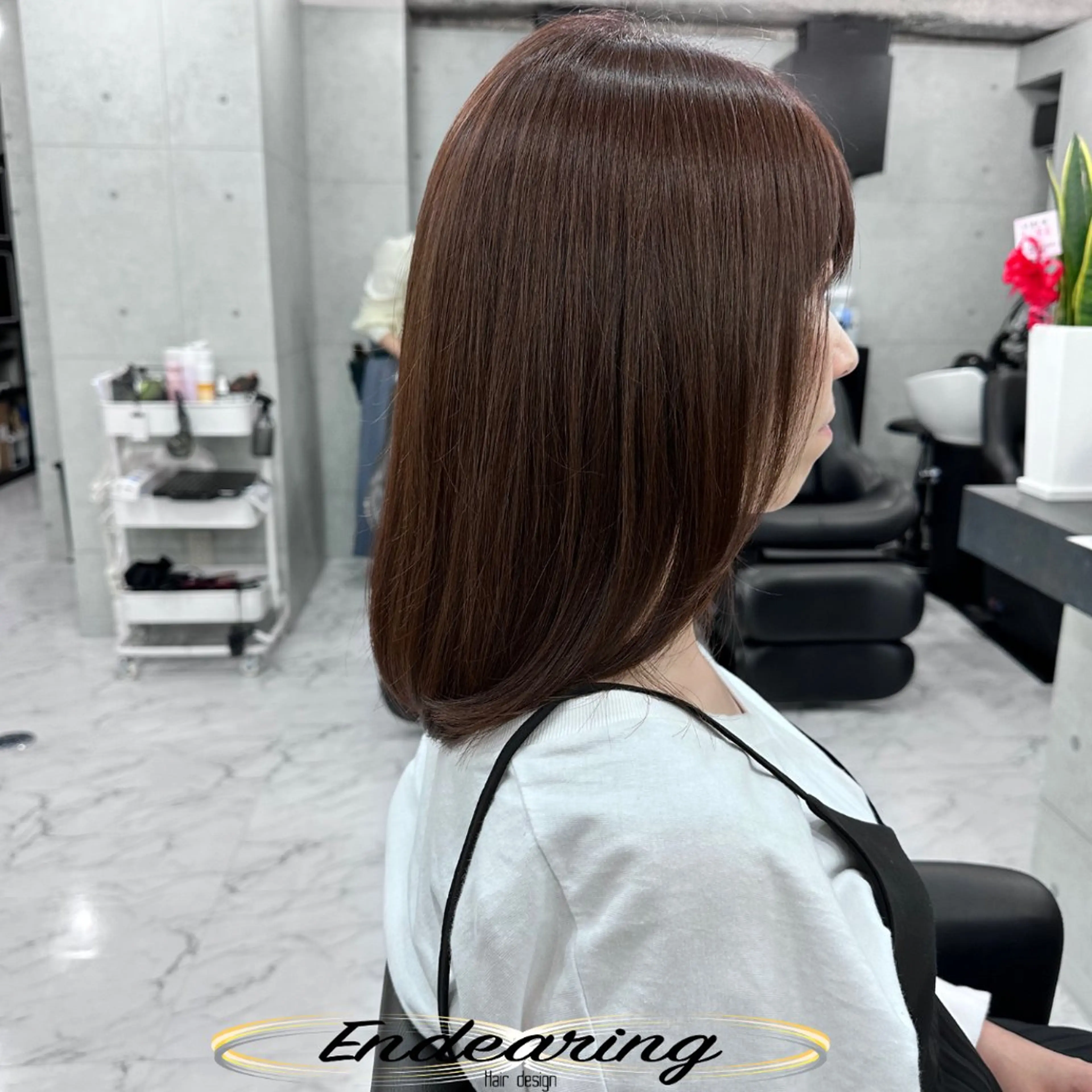 カラー オレンジ カット ヘアカラー Endearing 銀座/レイヤーカットのヘアスタイル