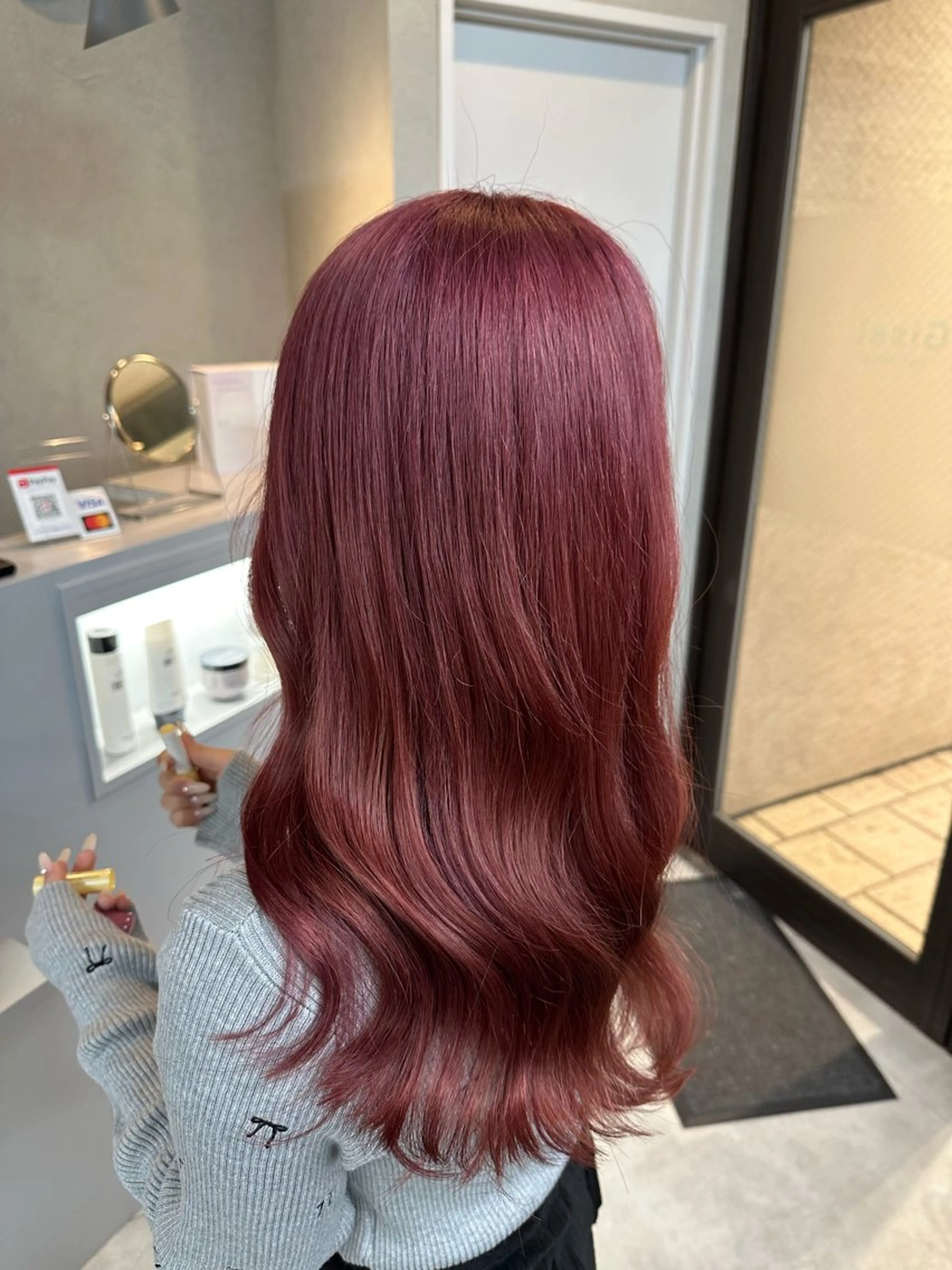 ロング カラー ラベンダーカラー ピンクカラー ピンクラベンダー りおん レイヤー/ベージュのヘアスタイル