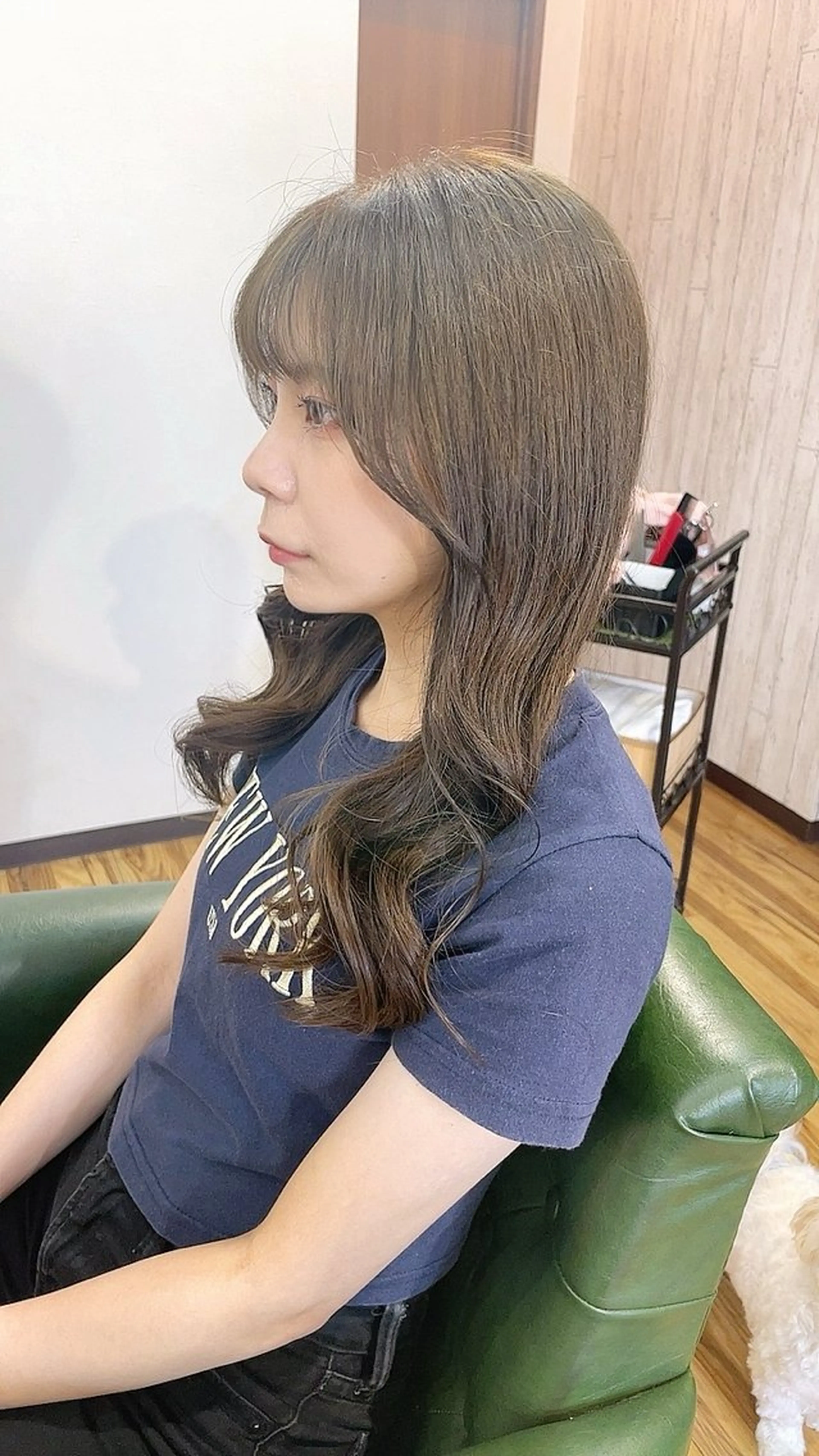 ロング アッシュ アッシュグレー アッシュグレージュ 韓国風ヘア レイヤーカット カット ヘアカラー i'LL Hair Design所属・藤枝のカリスマ ✂︎みしまたかしのヘアスタイル