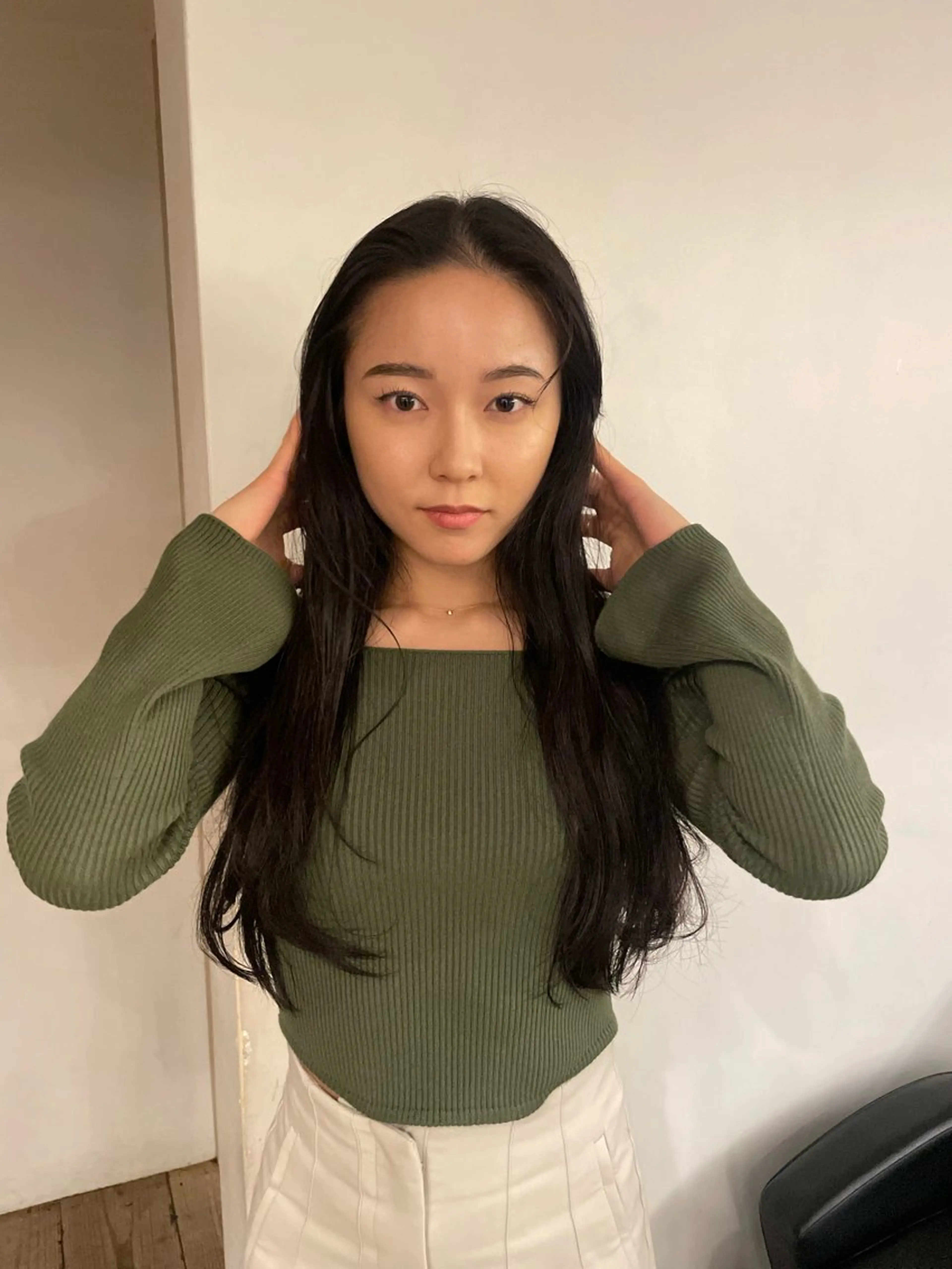 ロング カラー 黒髪 ブルーカラー ブルーブラック 透明感カラー ネイビーカラー 原宿/ケパーマ 🧺ユウマのヘアスタイル