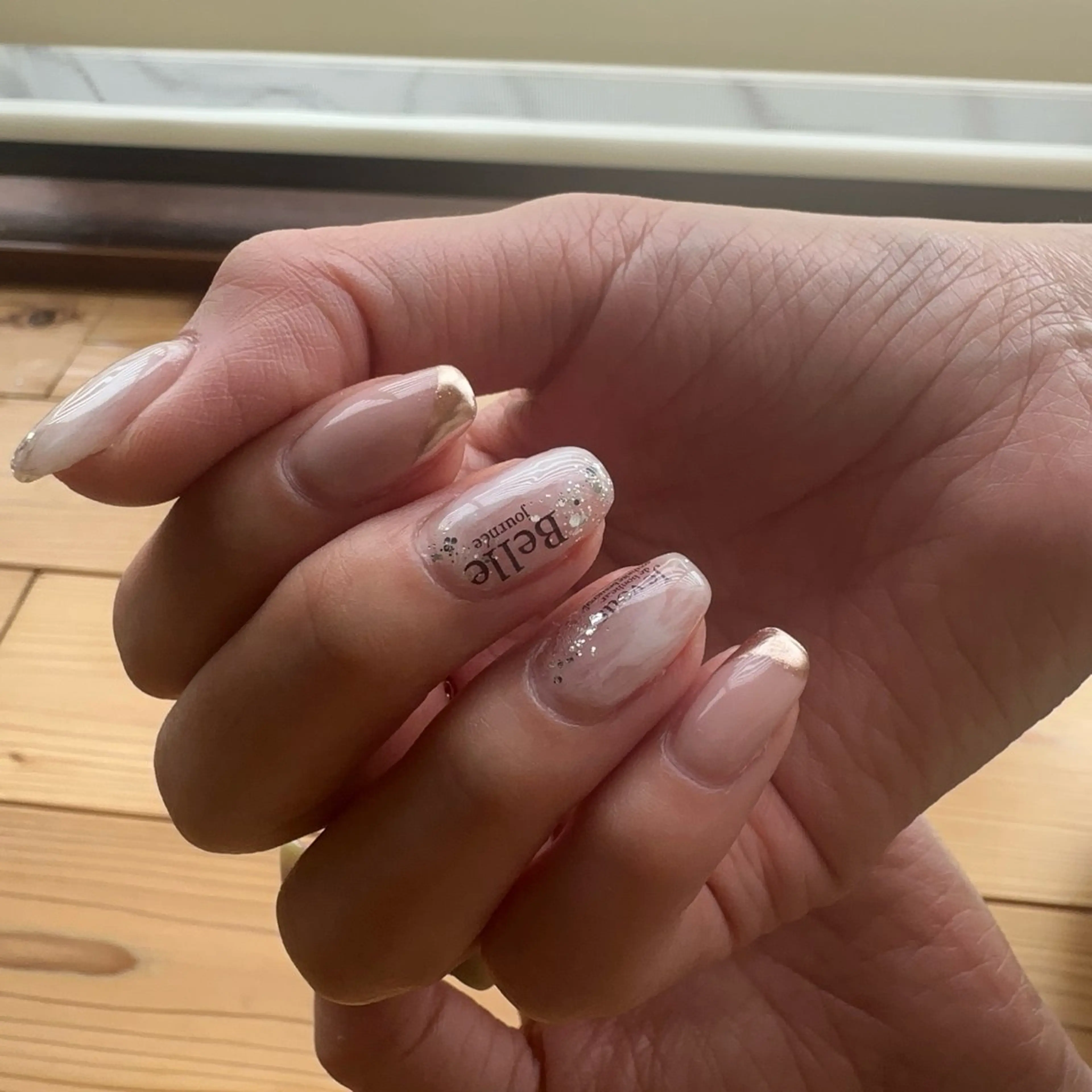 ネイル アートネイル ラメ(グリッター) ニュアンスネイル シンプルネイル DeI'm  ふなば さとみのネイルデザイン