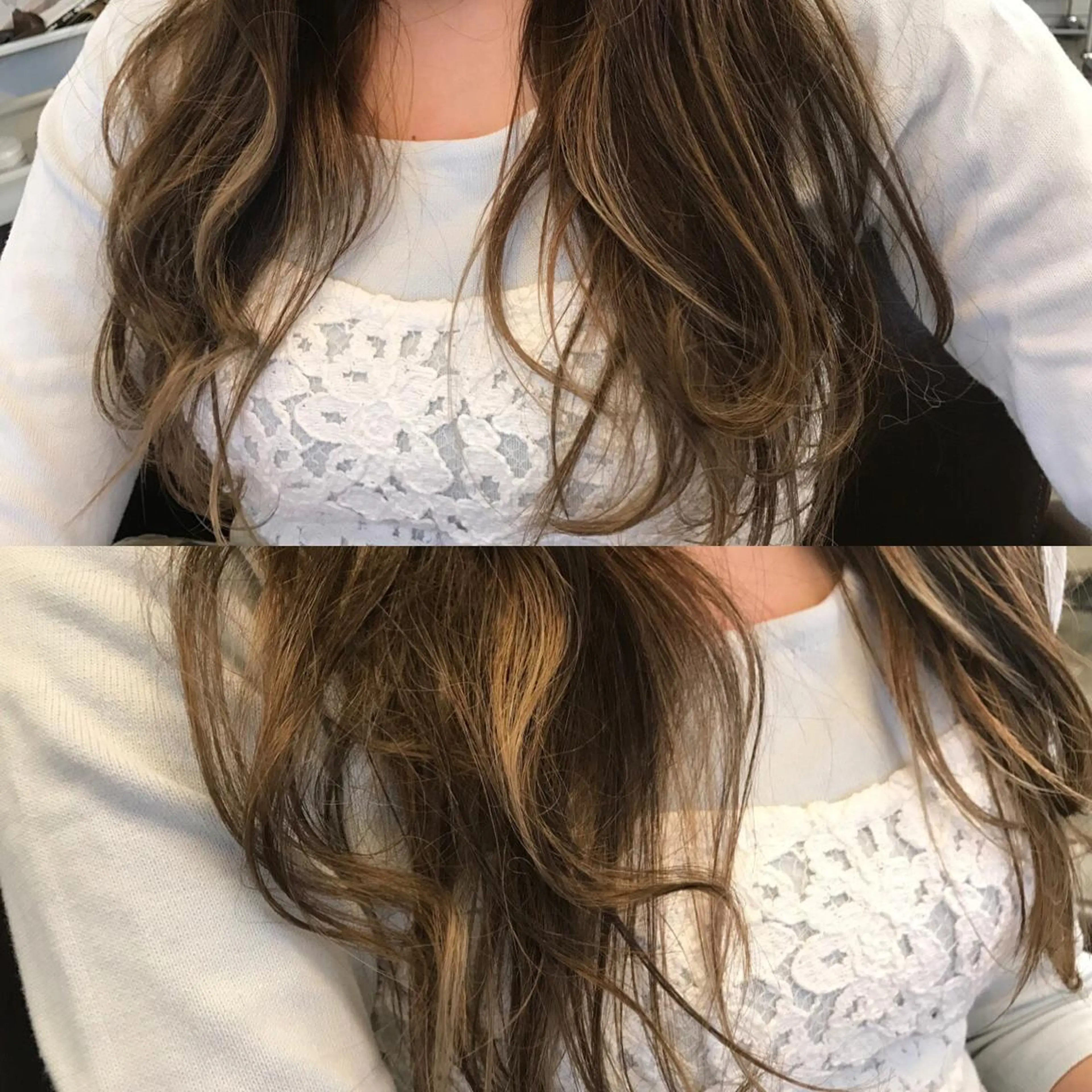 セミロング ハイライト analogue所属・u harukaのヘアスタイル