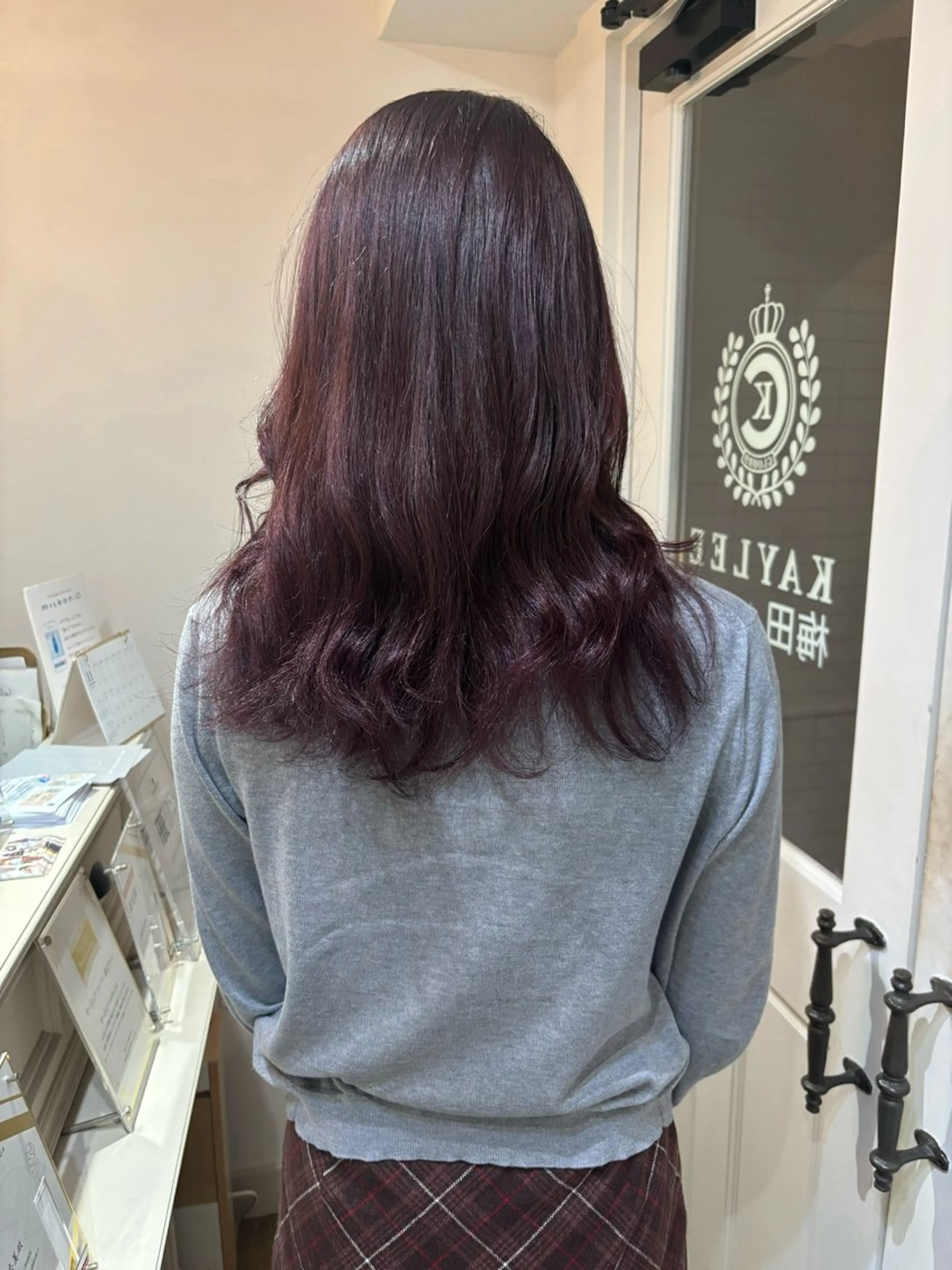 セミロング カラー ブリーチ ブリーチなしカラー Risa🐈‍⬛/ グレージュ/透明感のヘアスタイル