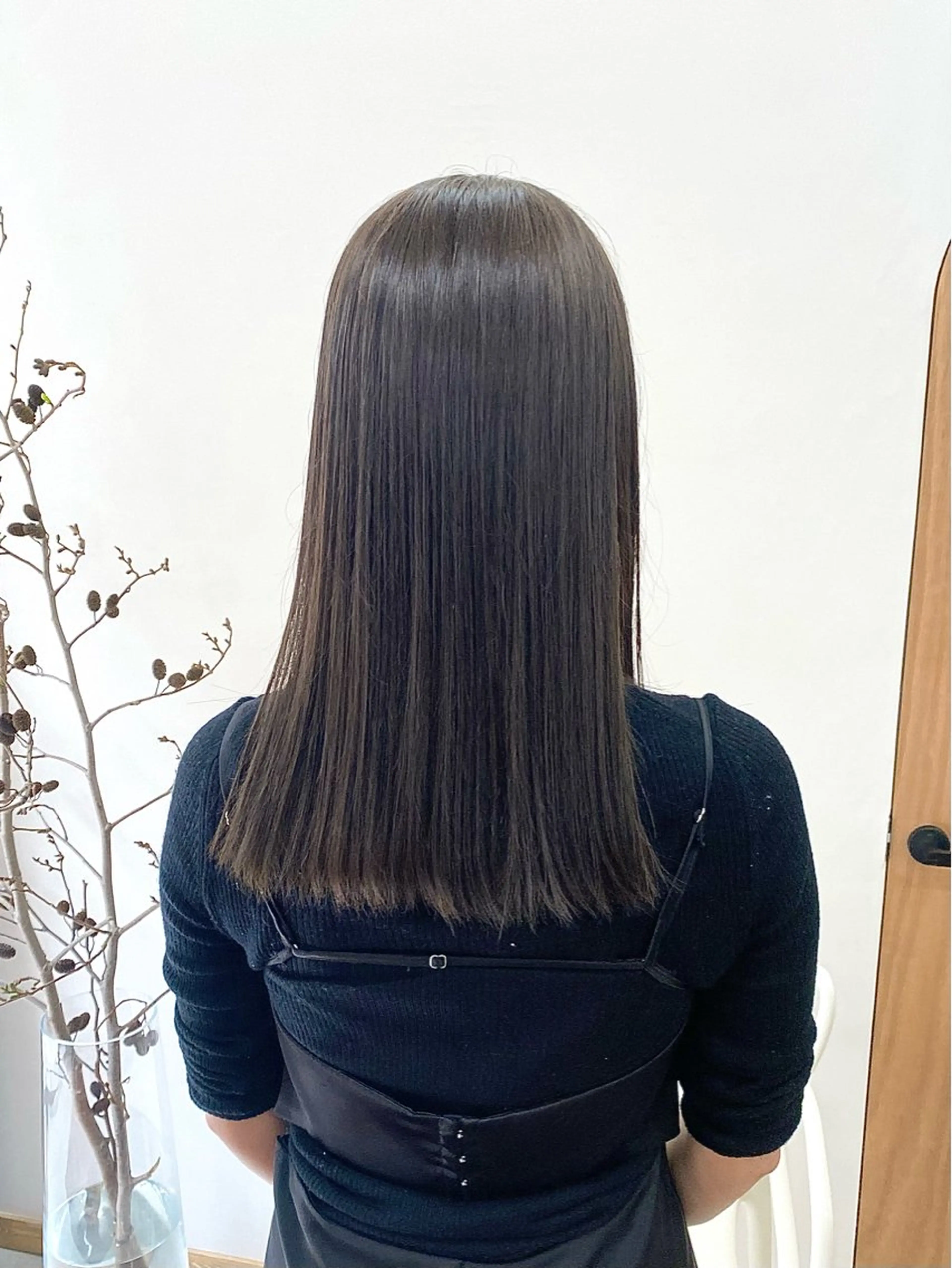 ミディアム カラー ヘアアレンジ カット ヘアカラー トリートメント ハル🌸柔色/ ブリーチなし/艶髪のヘアスタイル