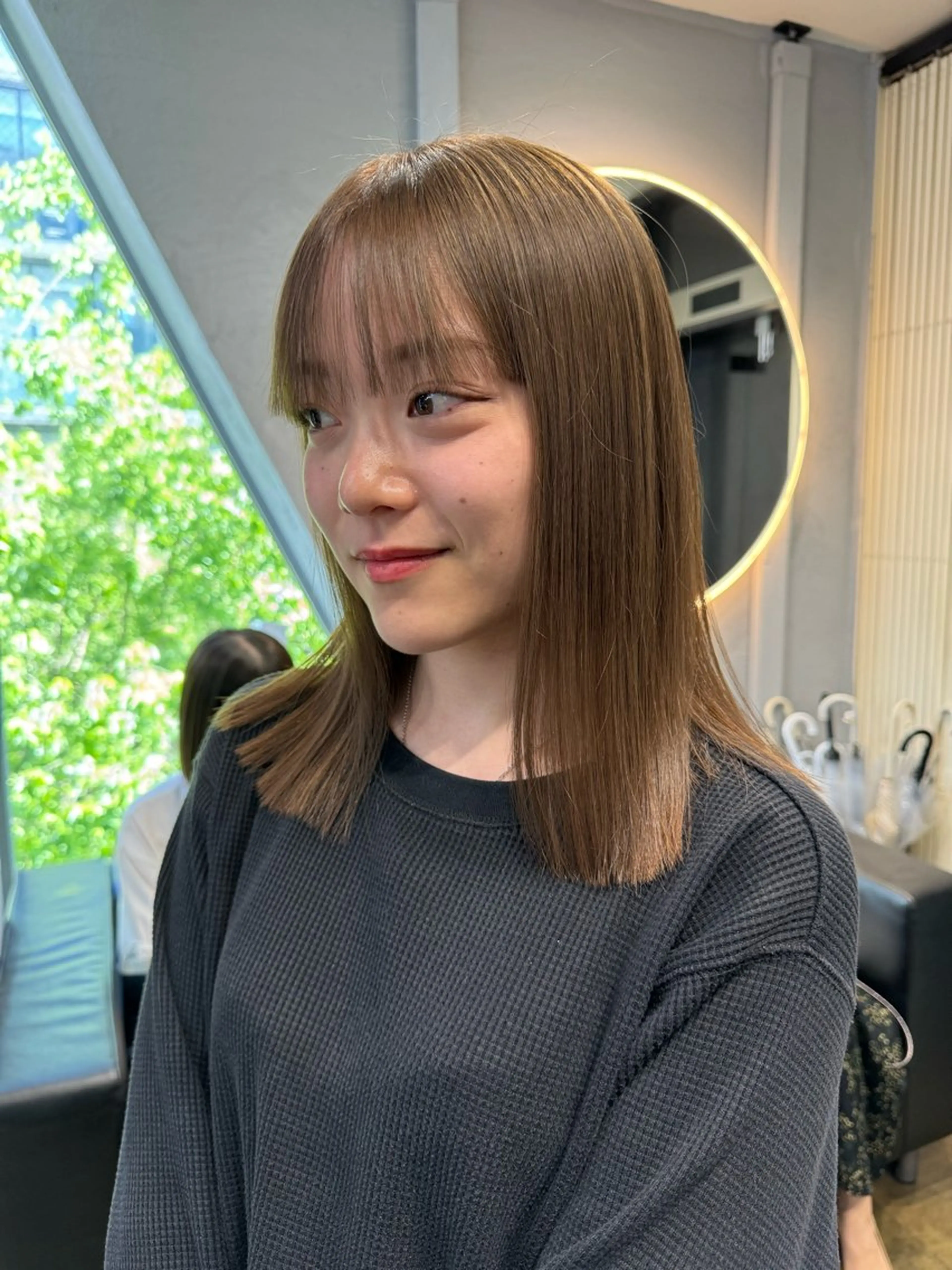 (髪質補正)極潤艶カラー➕4stepトリートメント(ナノスチーム付)の写真