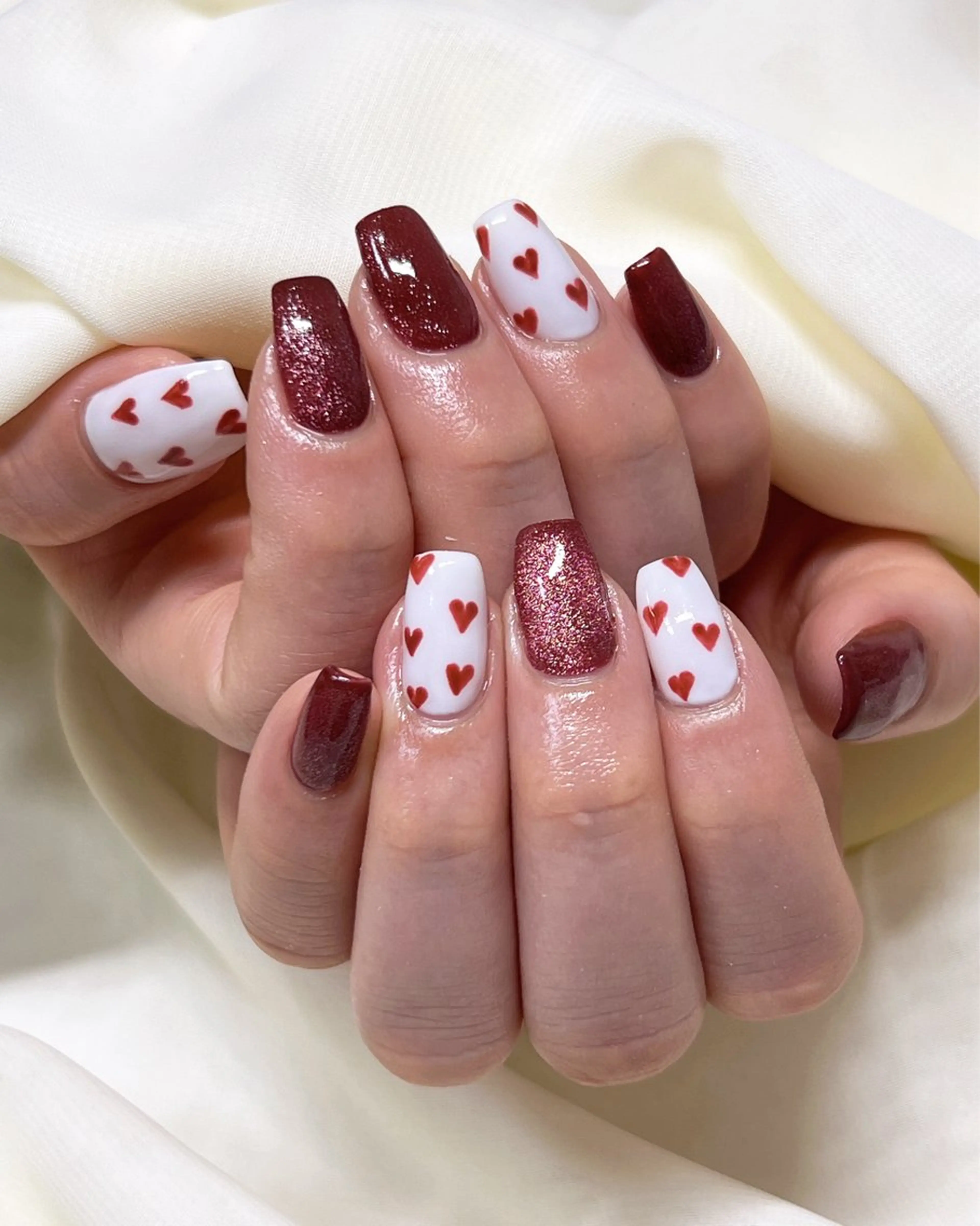 ネイル 持ち込み バレンタイン nail salon MUAのネイルデザイン