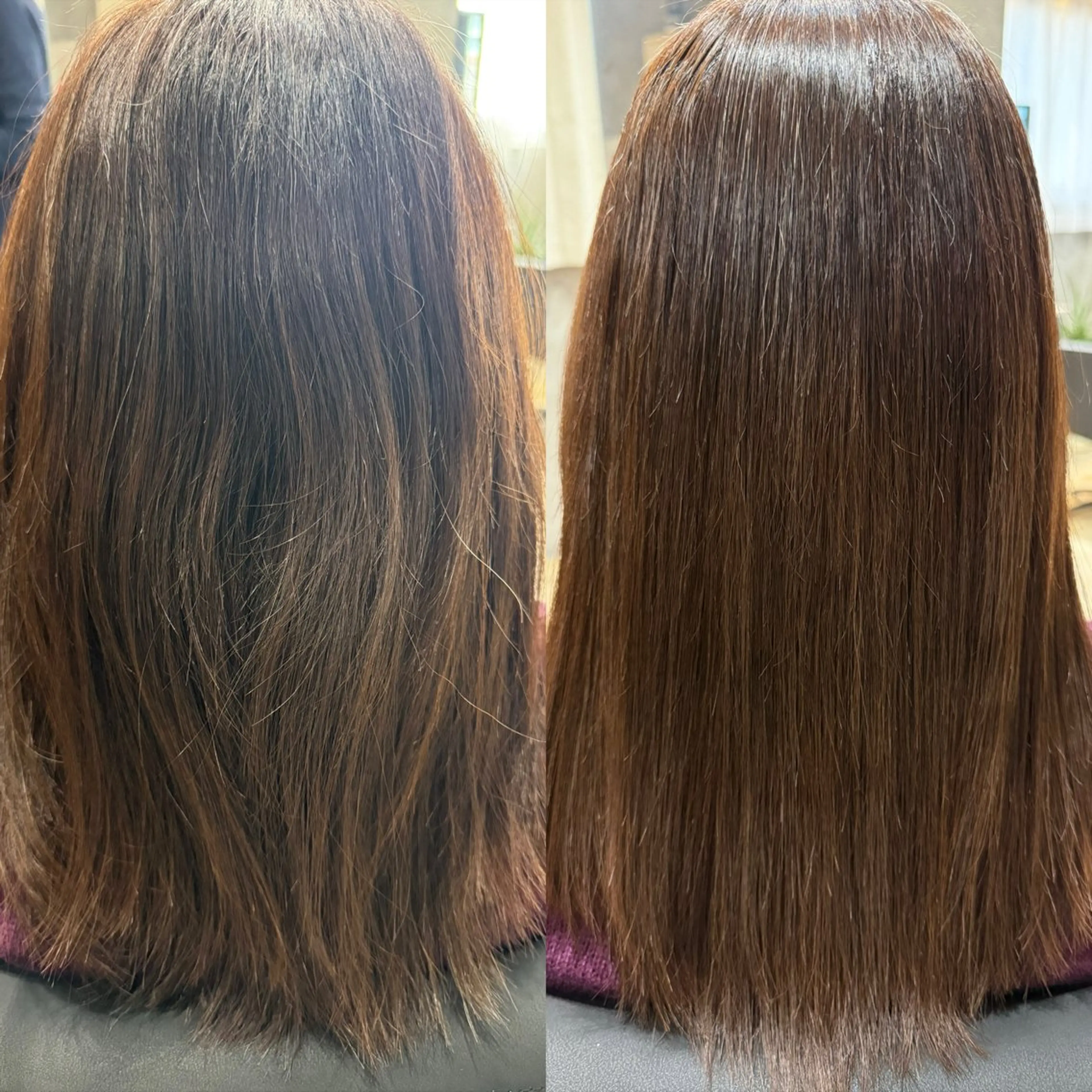 セミロング カット 縮毛矯正 トリートメント 🫧髪質改善 ✨飯塚🫧のヘアスタイル