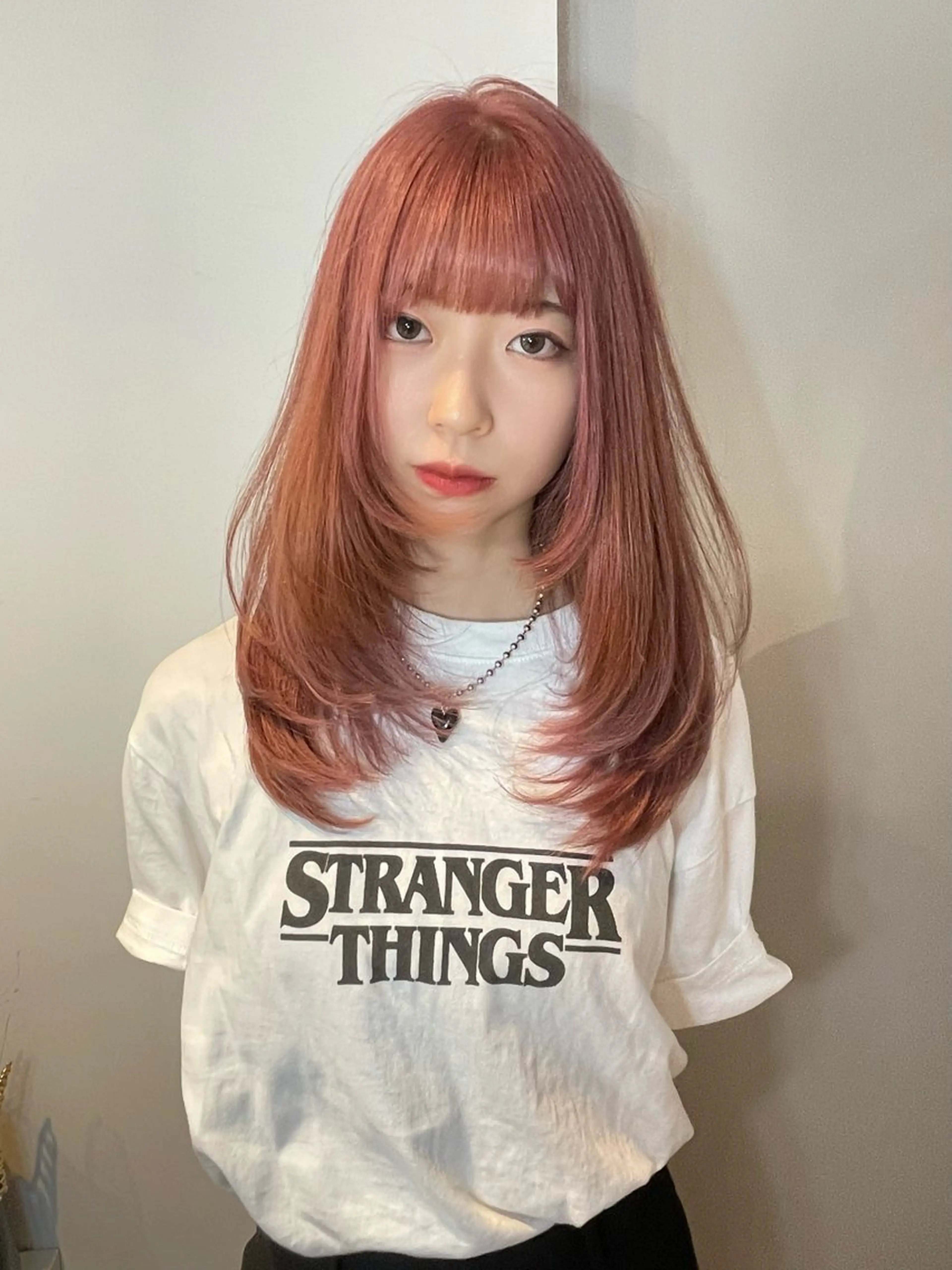 セミロング カラー レイヤーカット/ 縮毛矯正/ミサキ💐のヘアスタイル