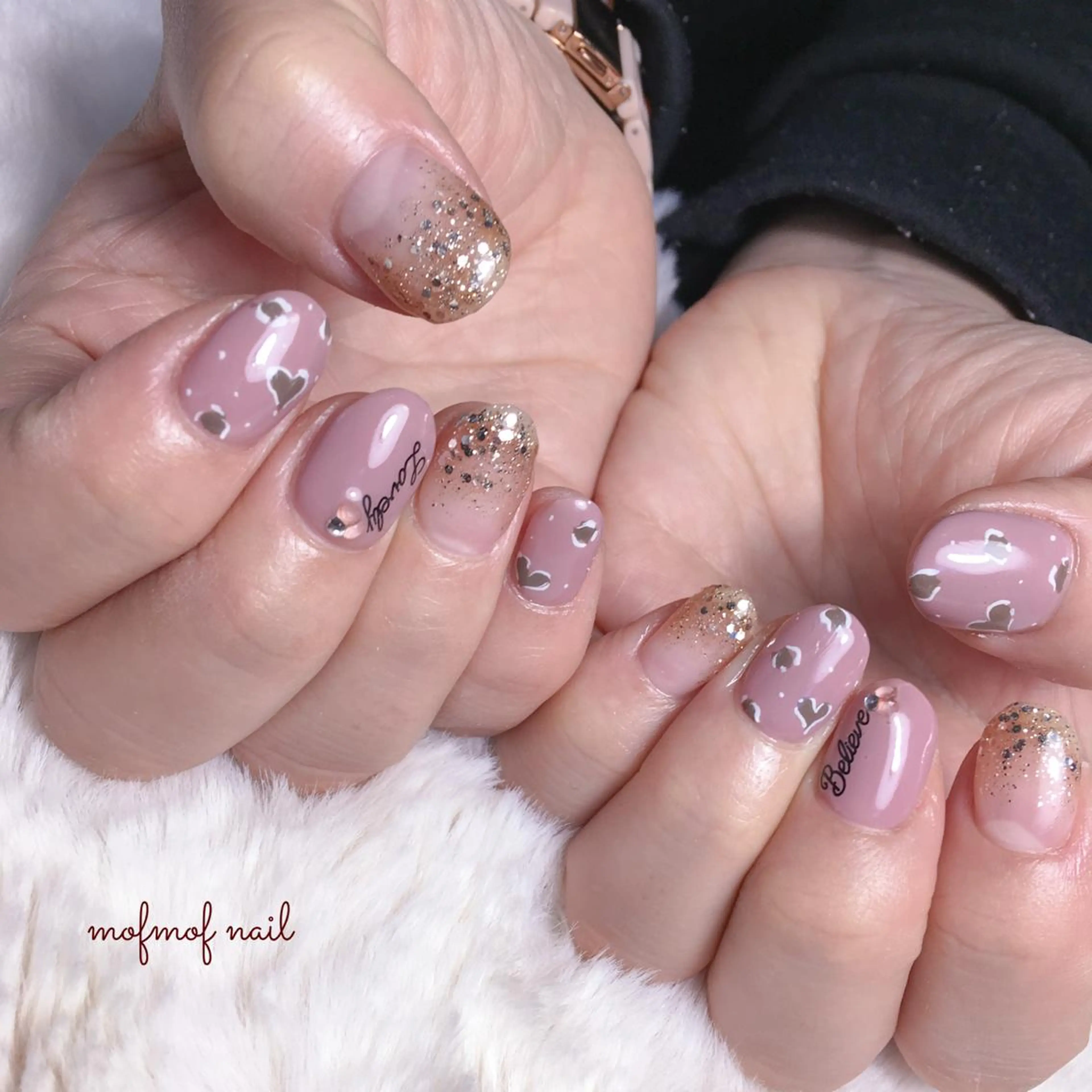 ネイル バレンタイン ハンドネイル mofmofnail 🌿shimizuのネイルデザイン