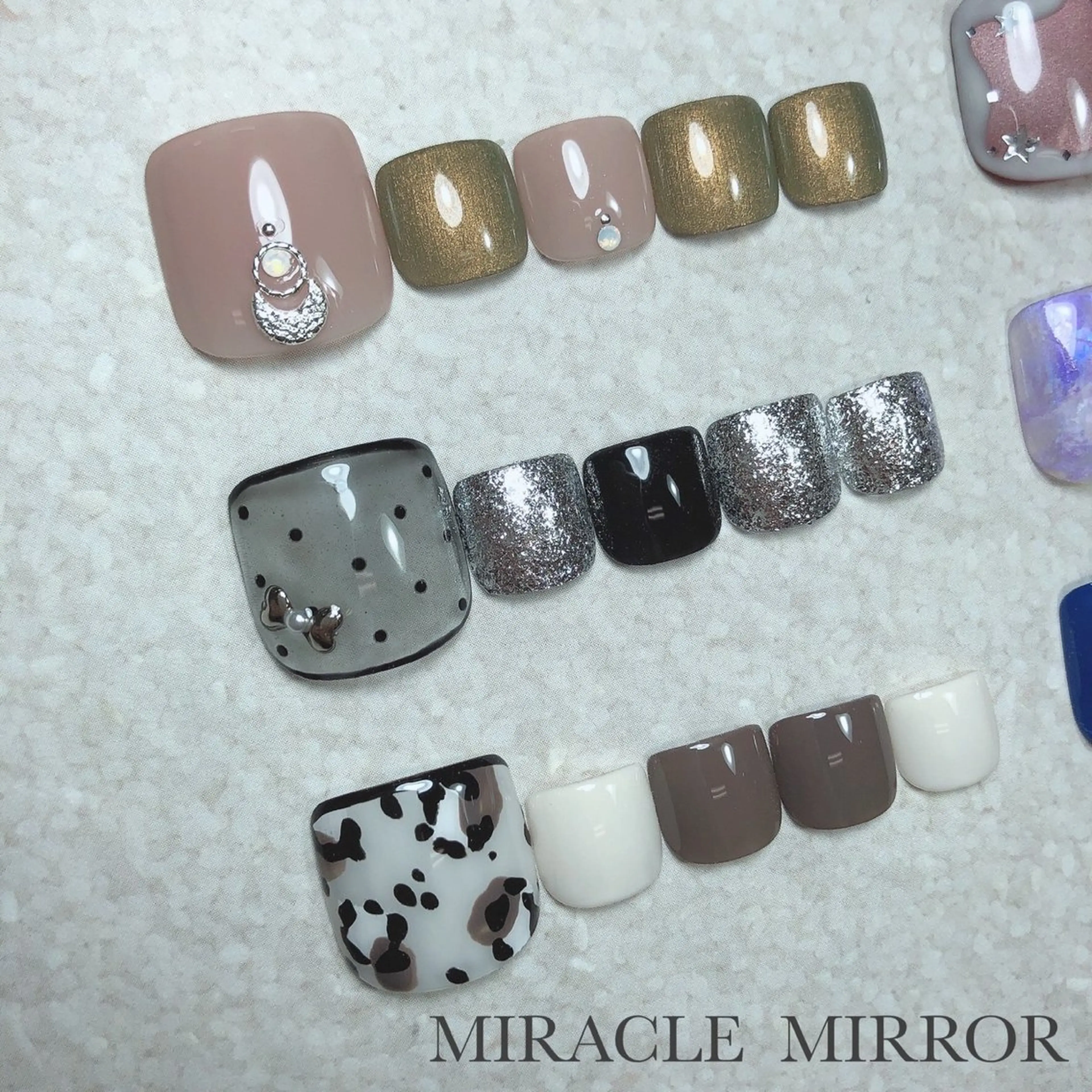 ネイル フットネイル ミラクルミラー 町野のネイルデザイン