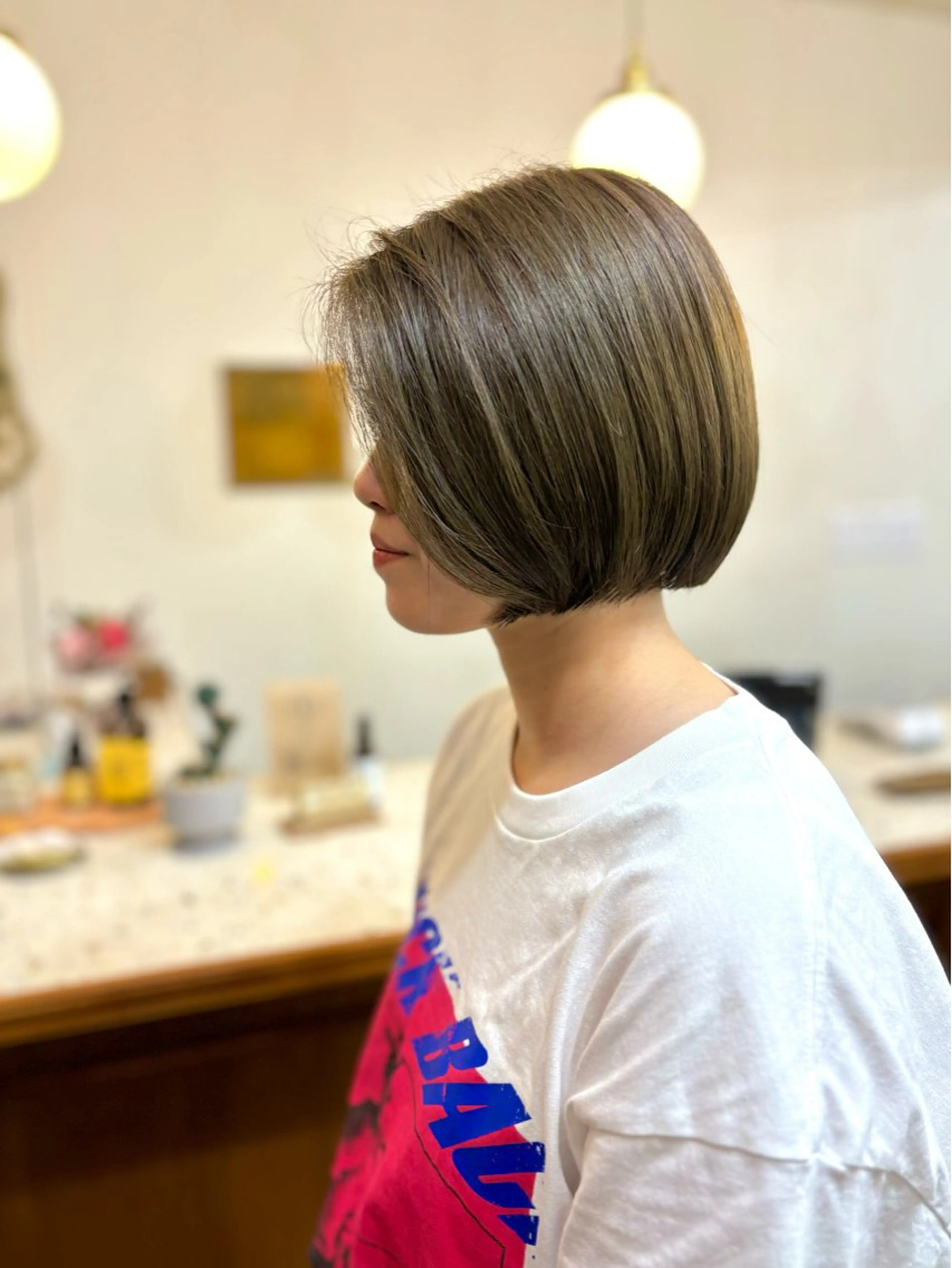 ショート カラー ブリーチ 透明感カラー オリーブカラー ボブ ショートヘア カット ヘアカラー トリートメント CIEN所属・ayano🫧 《CIEN》のヘアスタイル