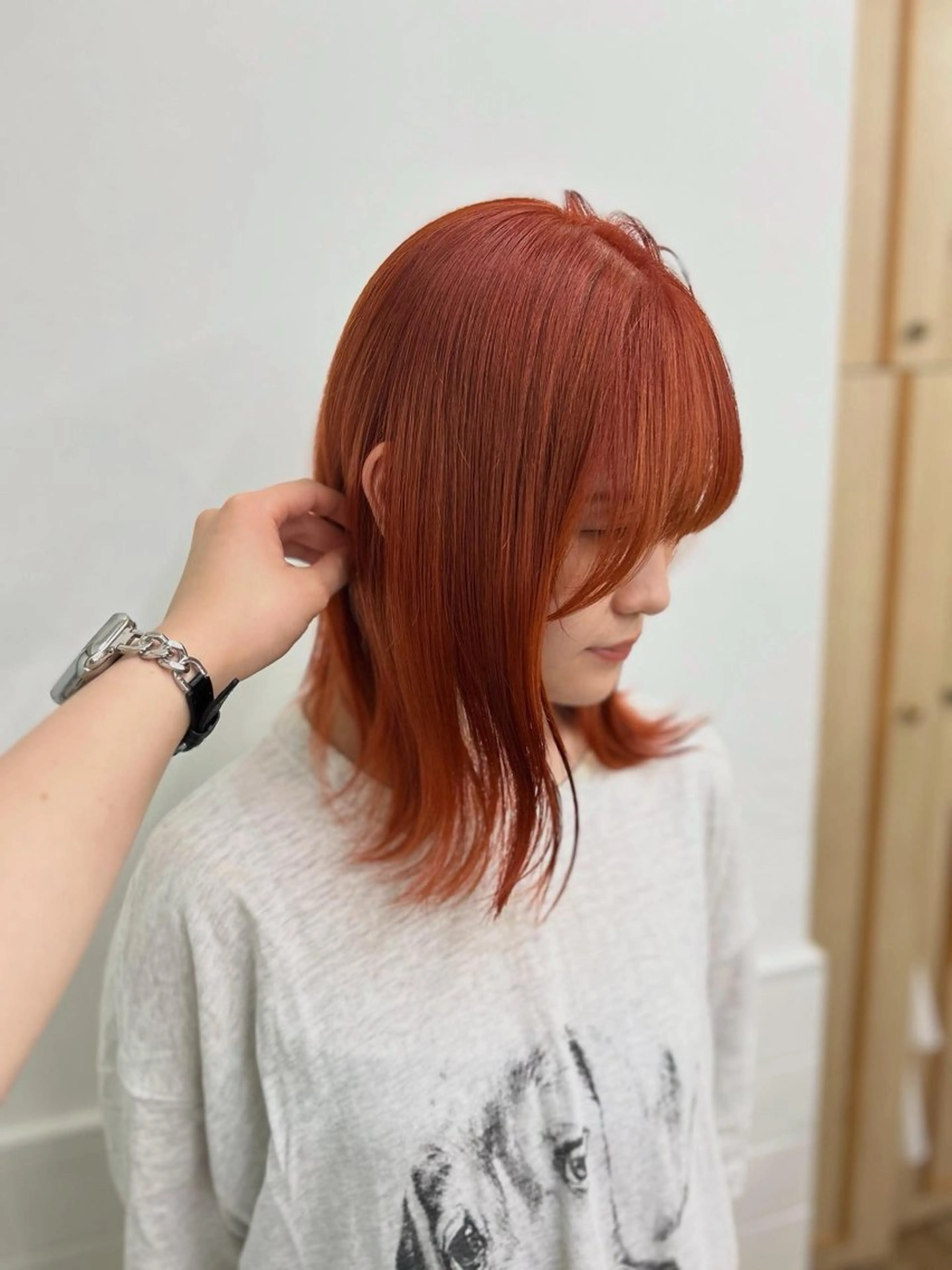 ミディアム ヘアカラー ブリーチなしWカラー /レイヤー/セイナのヘアスタイル