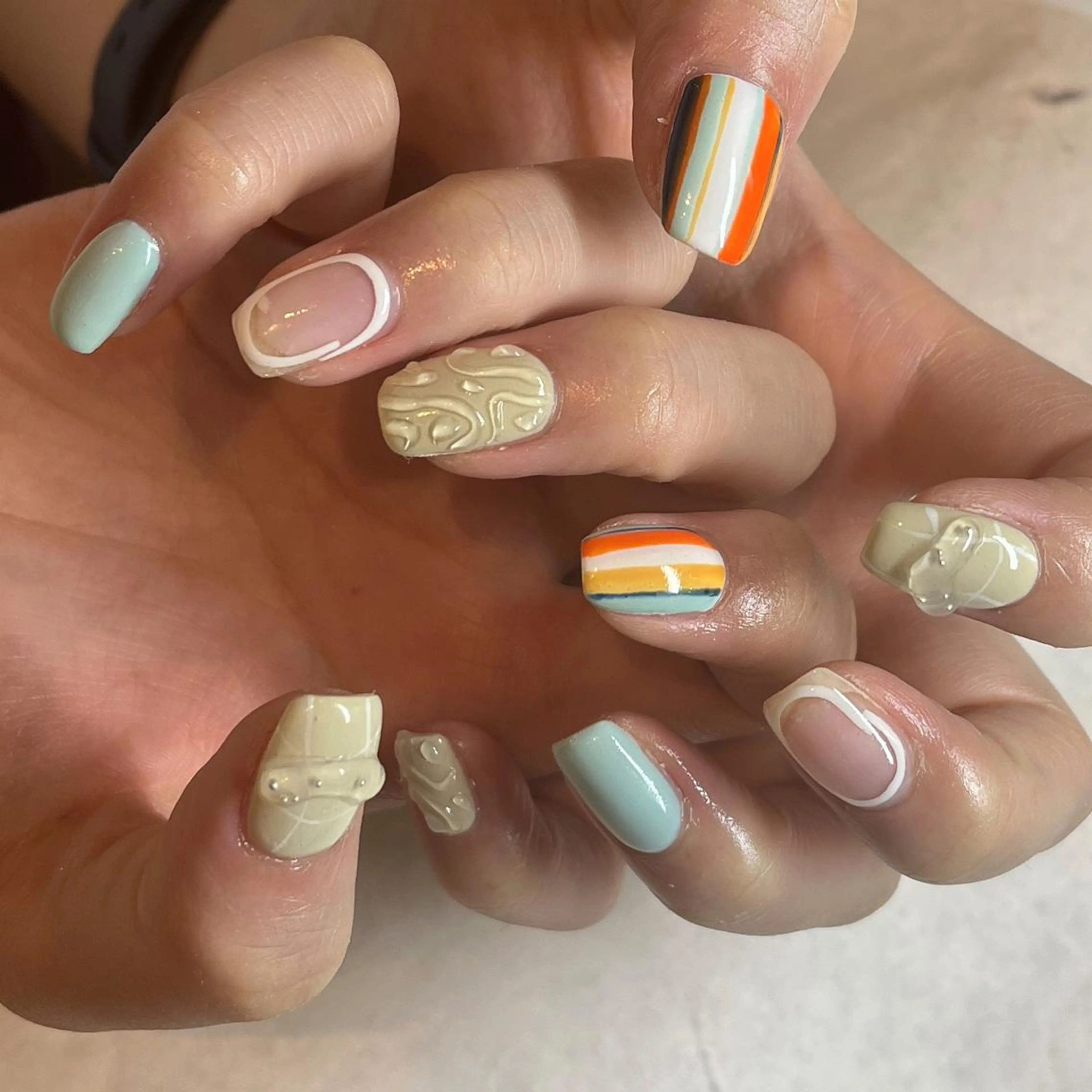 ネイル クリアネイル フリーランス¨̮⃝ ネイリストOKADAのネイルデザイン