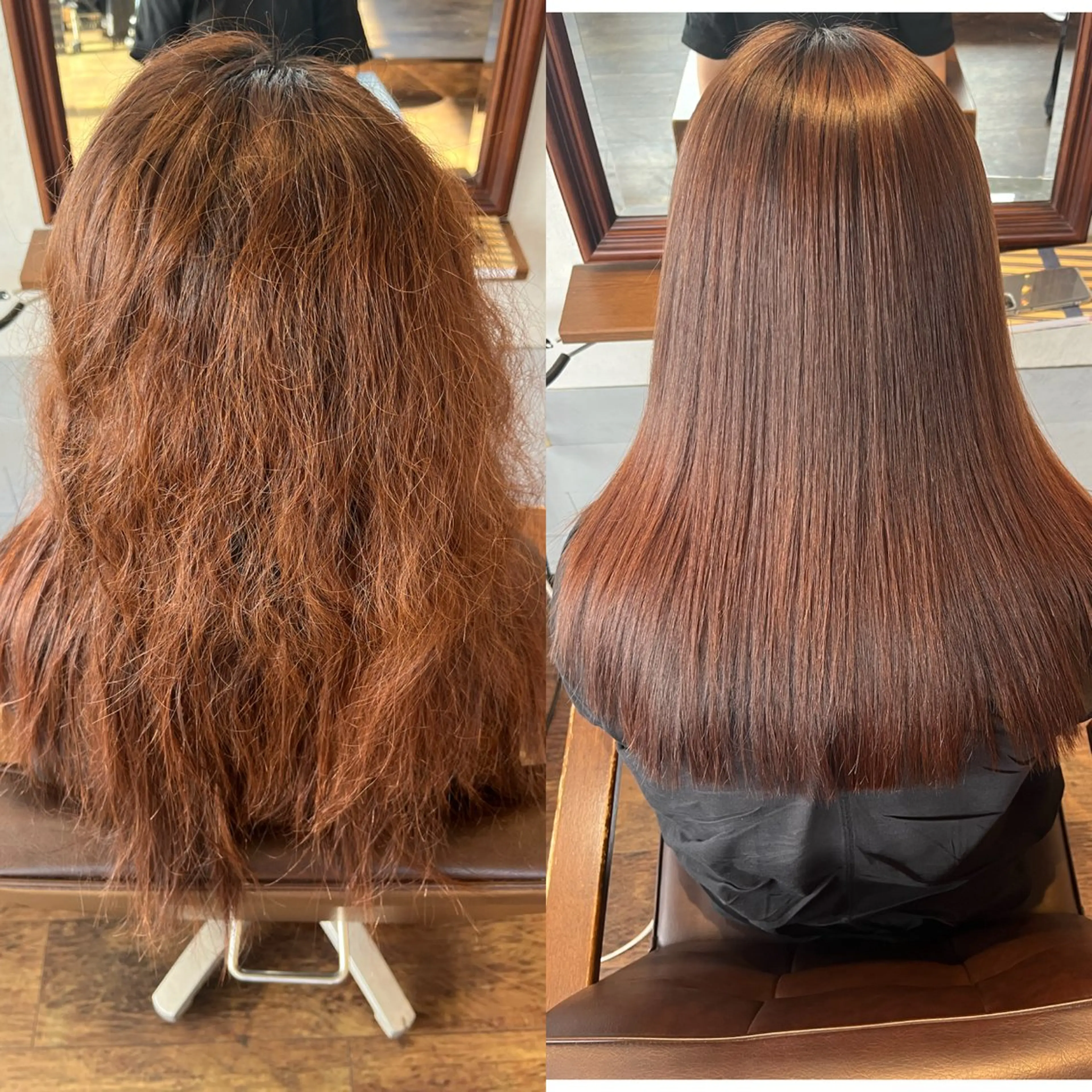 【縮毛矯正で失敗したくない方へ】自然にまとまる美髪縮毛矯正（施術に必要なトリートメント）の写真