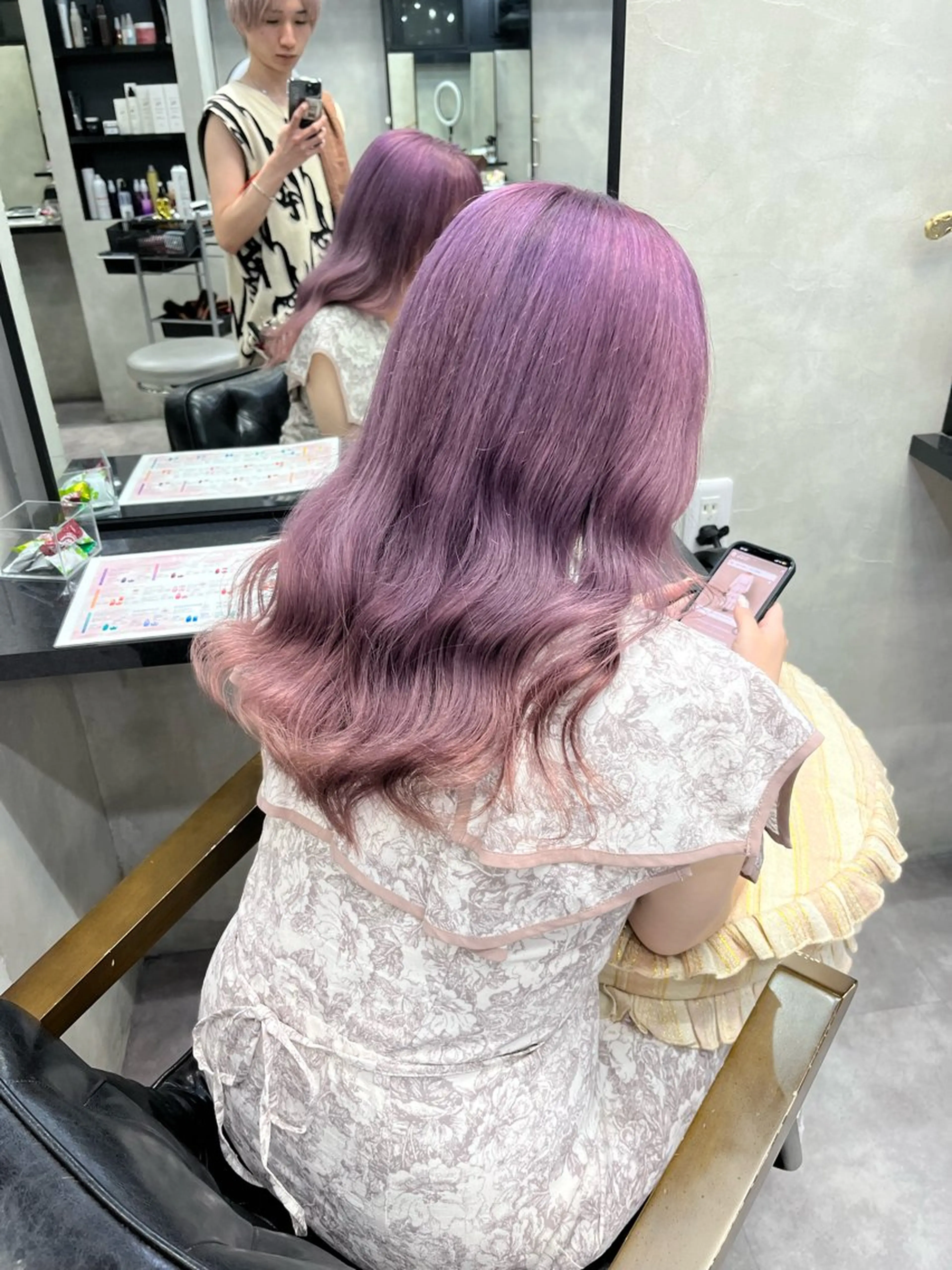セミロング 濱川響太レディース カットモデルのヘアスタイル