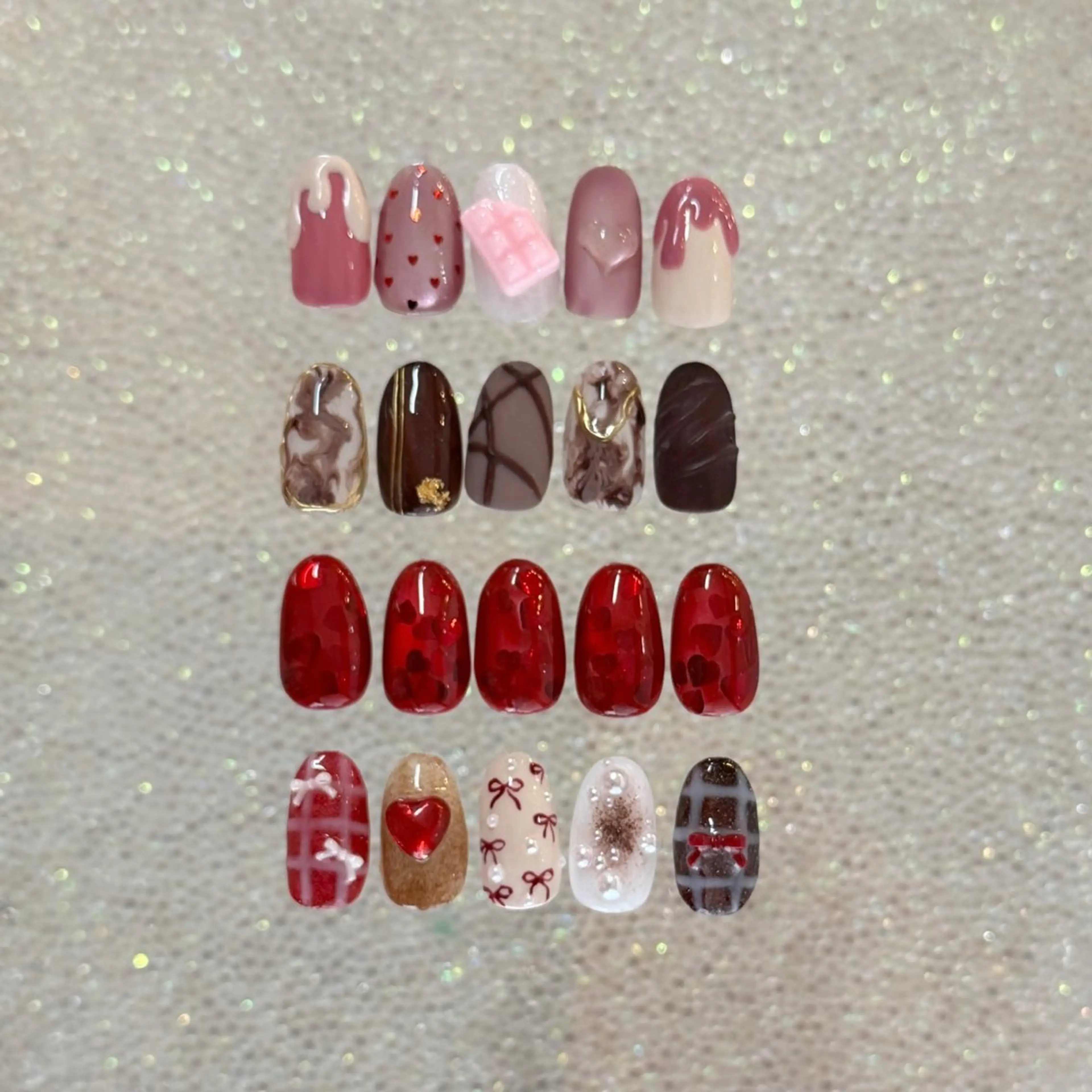 ネイル バレンタイン ハンドネイル m. akiのネイルデザイン