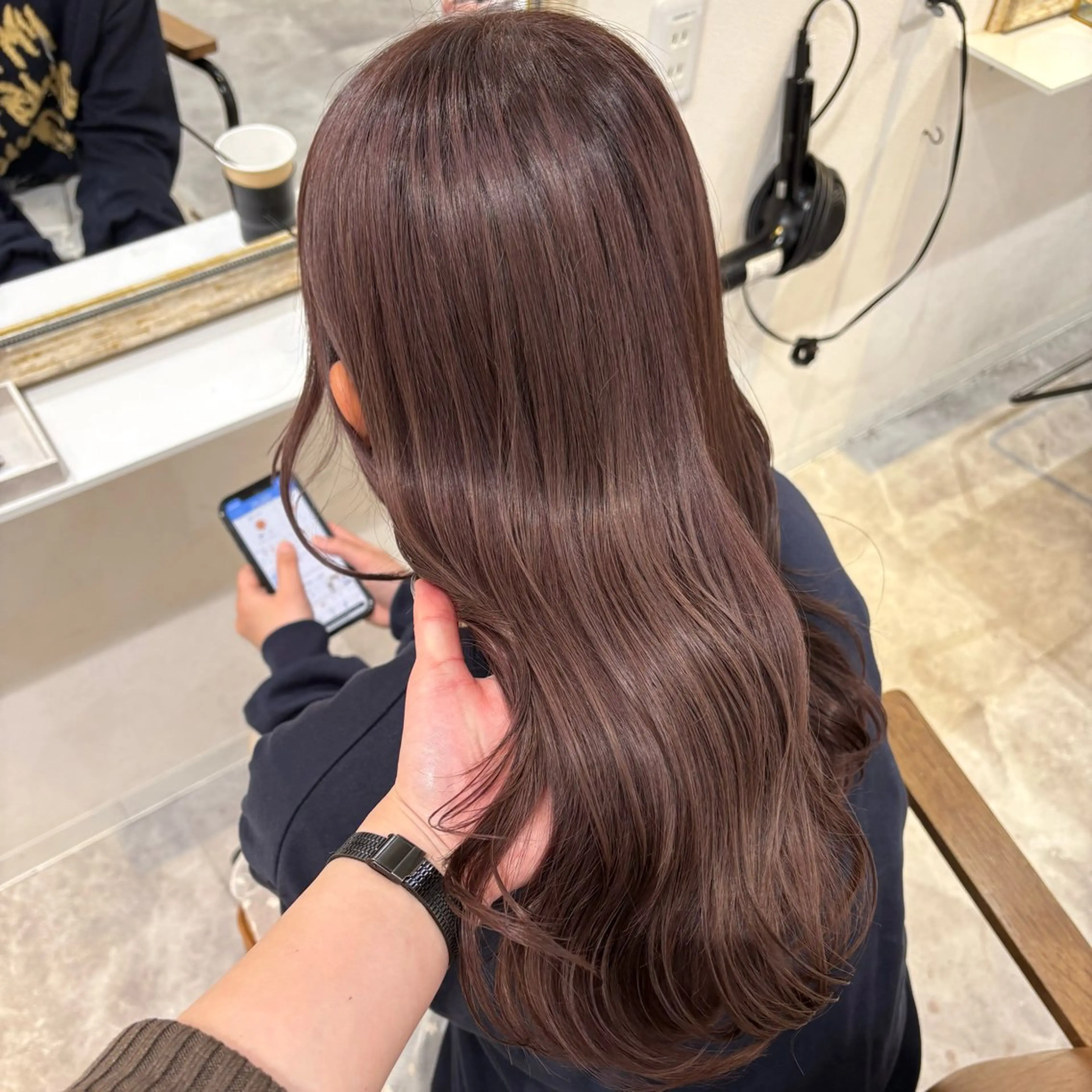 ロング カラー カット ヘアカラー トリートメント 梅田/髪質改善カラー ❄︎ mikiのヘアスタイル