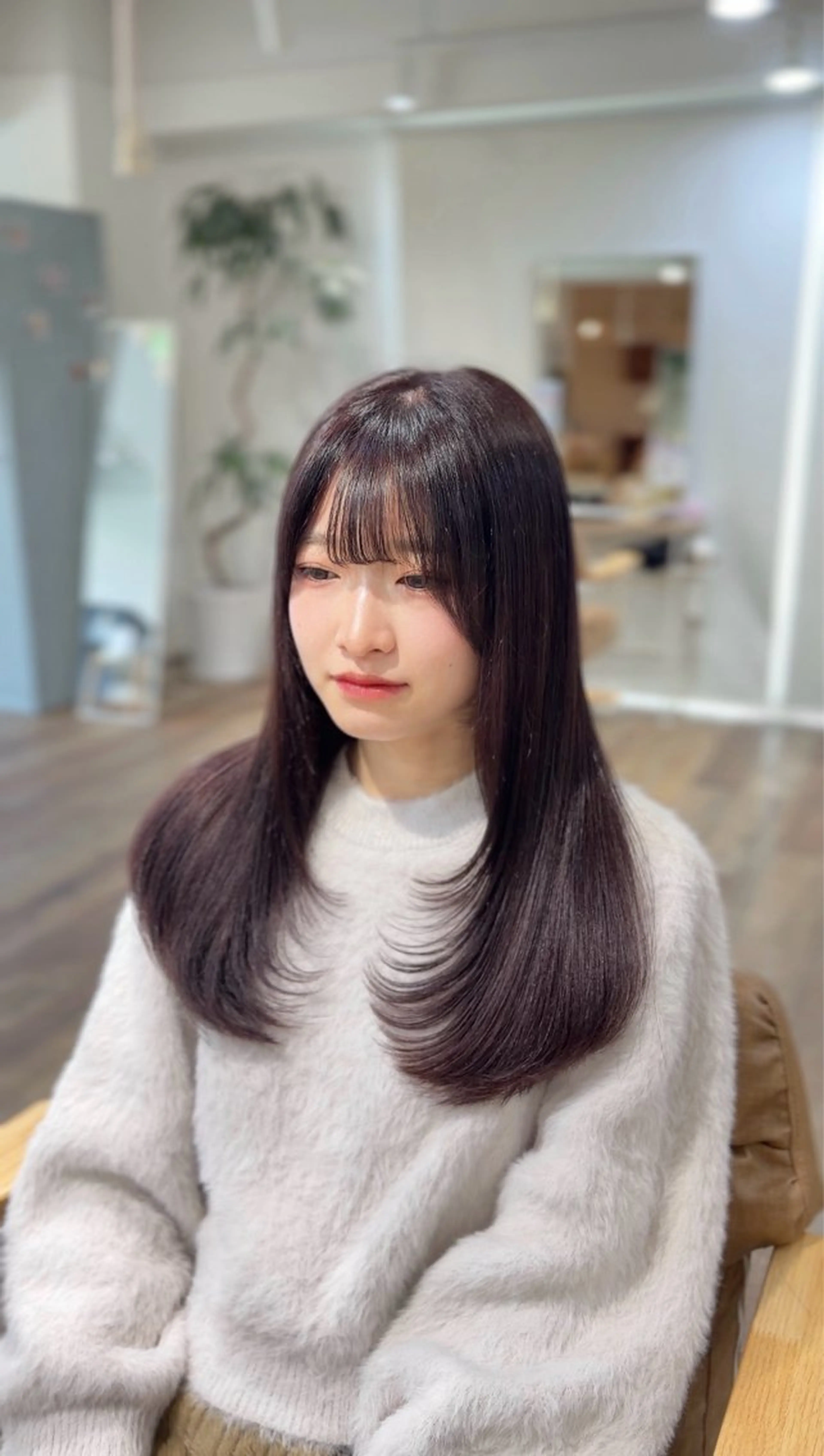 ロング カラー カット ヘアカラー トリートメント honoka/レイヤ ー/艶感カラー/韓国のヘアスタイル