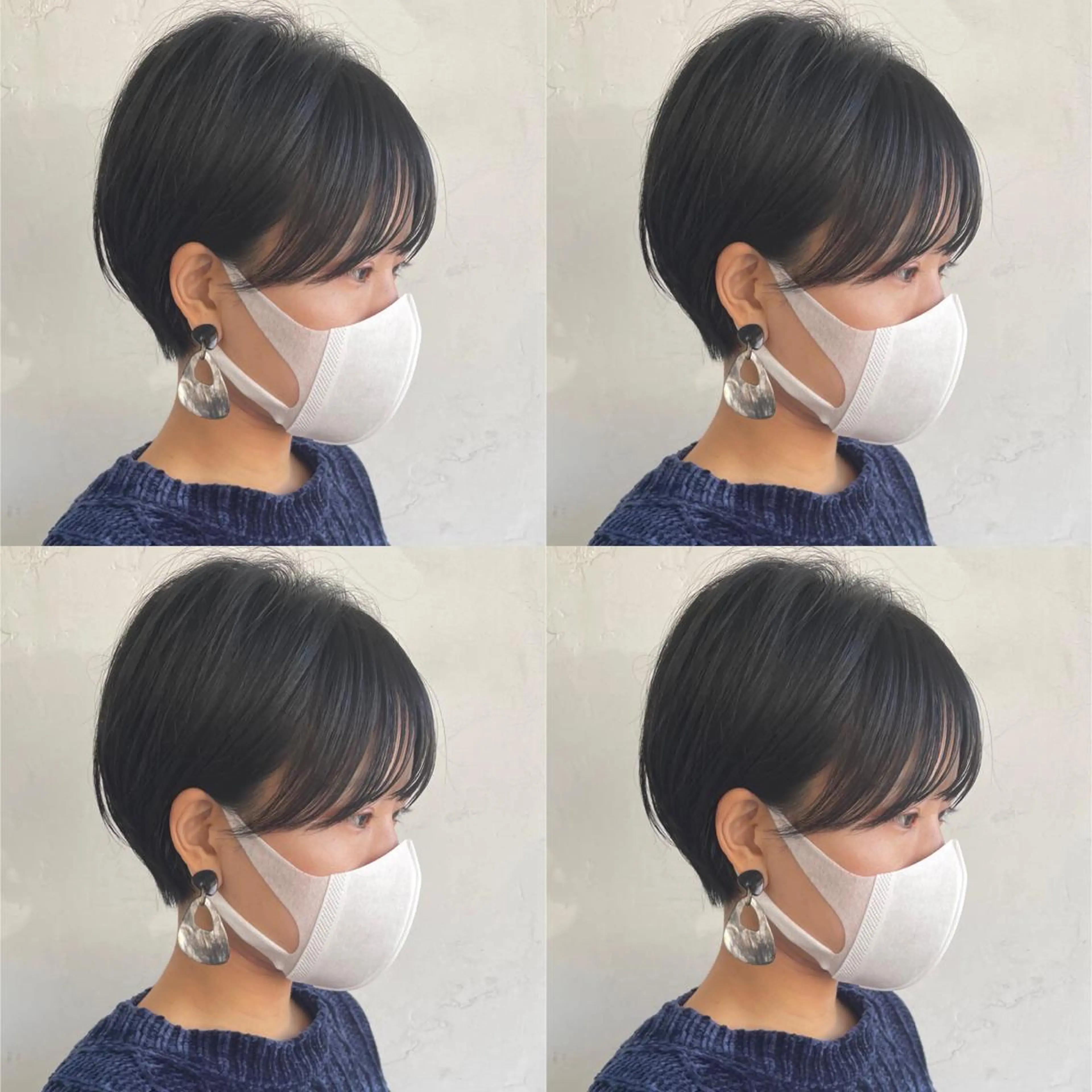 ショート ショートボブ ハンサムショート 丸みショート ボブ くびれヘア カット ヘアカラー 京都大人女性ショート 徒歩1分/秋山のヘアスタイル