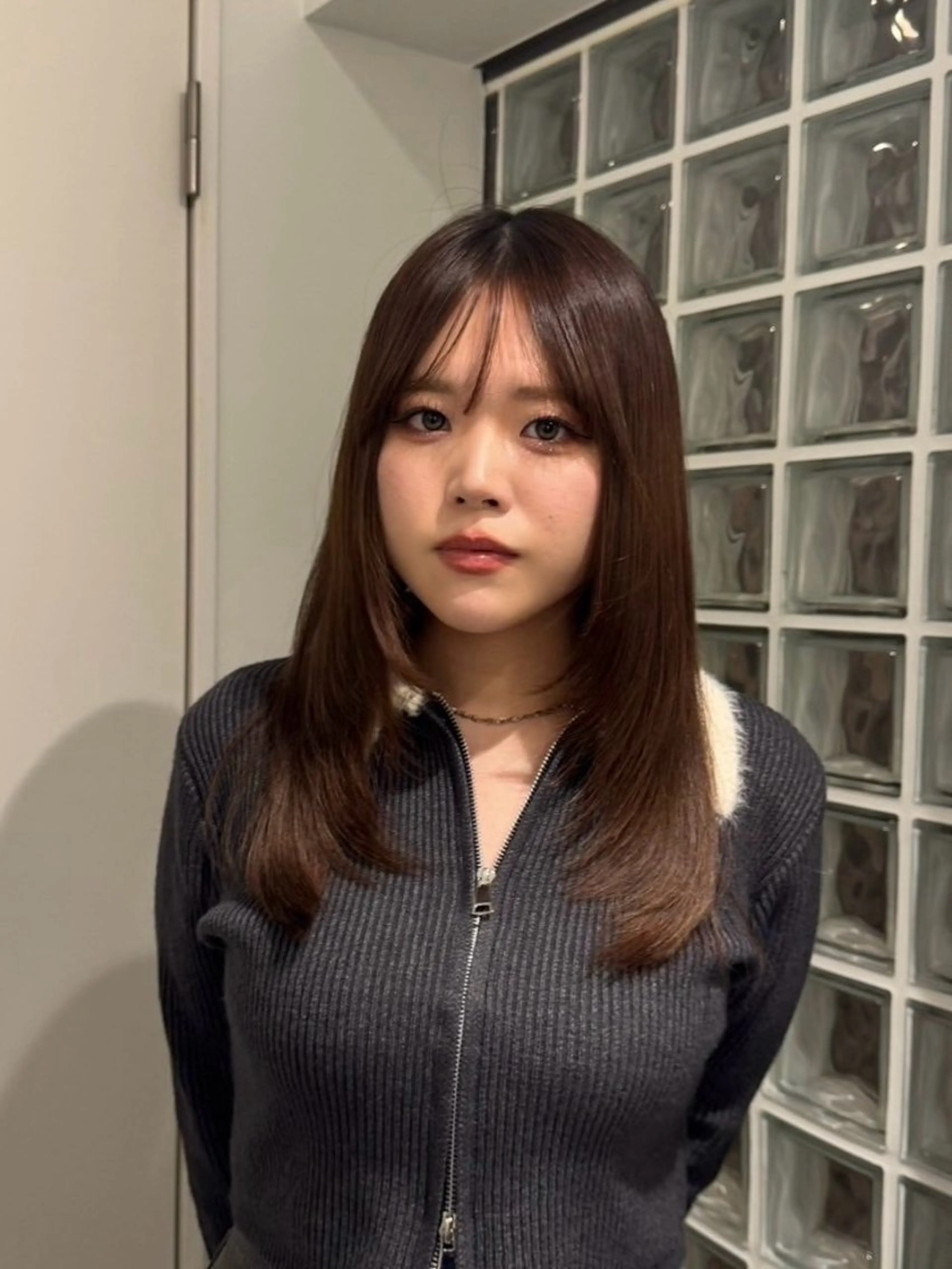 セミロング カラー 透明感/レイヤー カット🎀Maco.のヘアスタイル