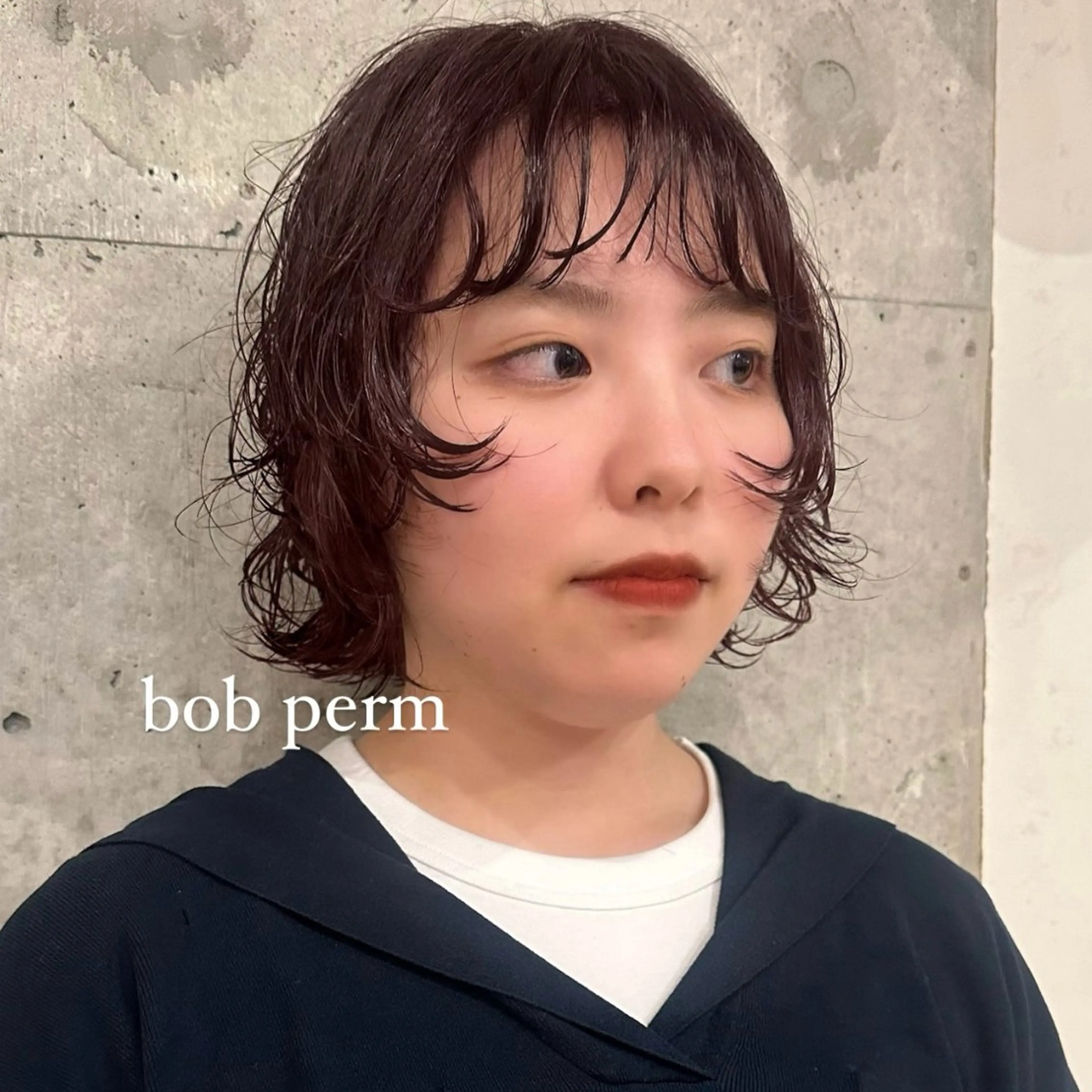 ショート カラー パーマ ボブ ウルフカット デジタルパーマ ボブ/レイヤー/ニュ アンスパーマ/小夏のヘアスタイル