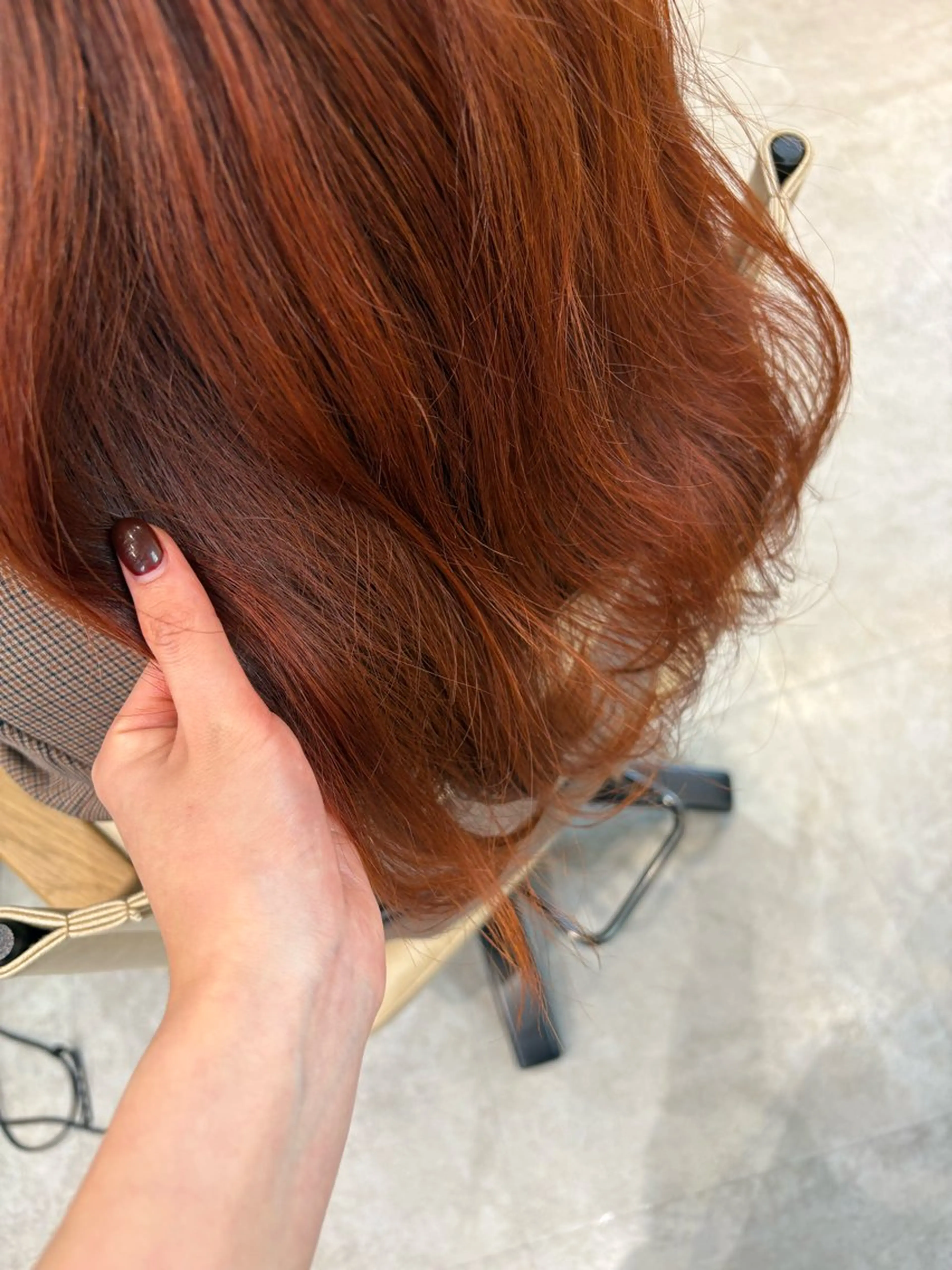 セミロング カラー ブリーチ ブリーチなしカラー 上野 恵子のヘアスタイル