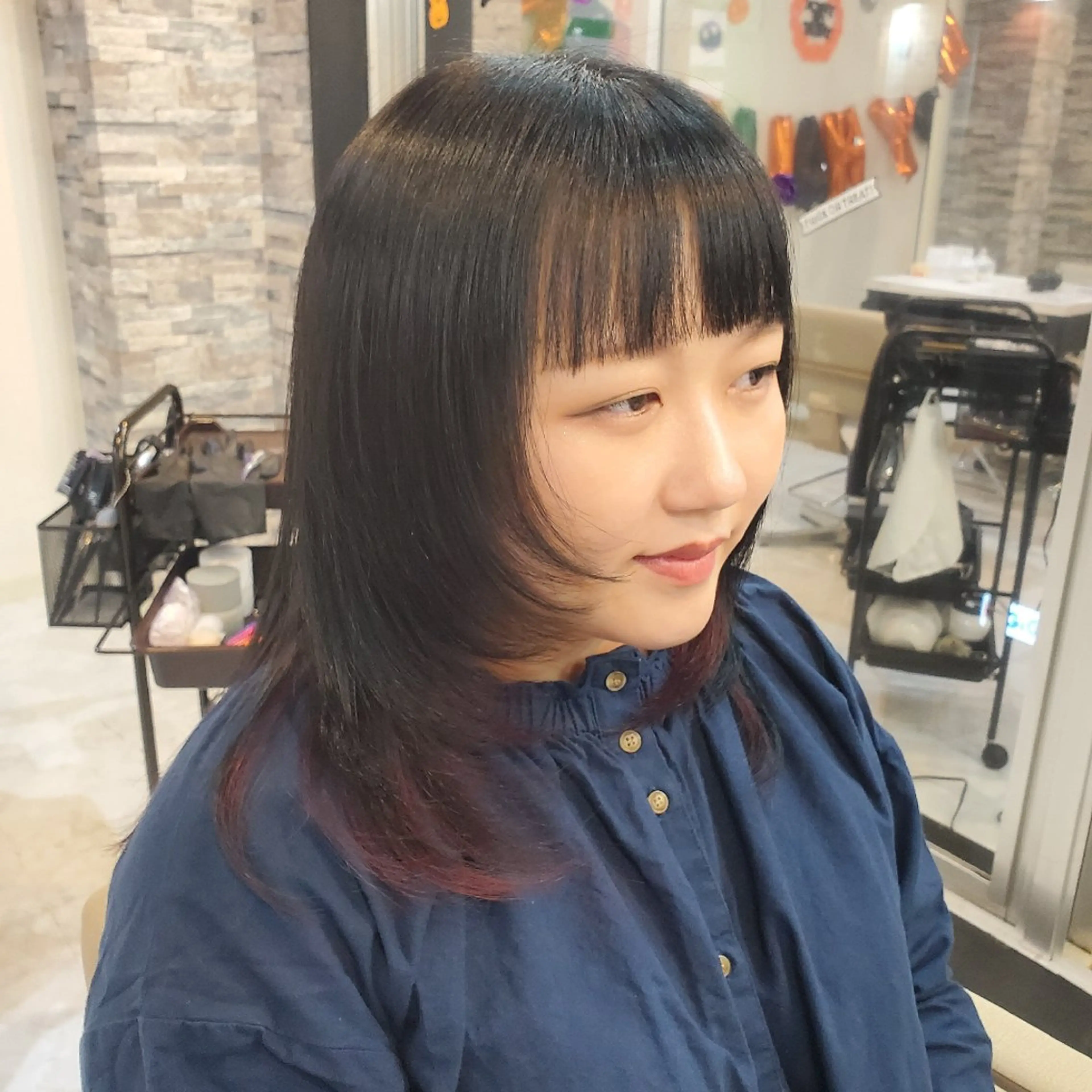 ミディアム カラー レイヤーカット カット ヘアカラー 派手髪/ハイトーン/ エクステ✨ユウキのヘアスタイル