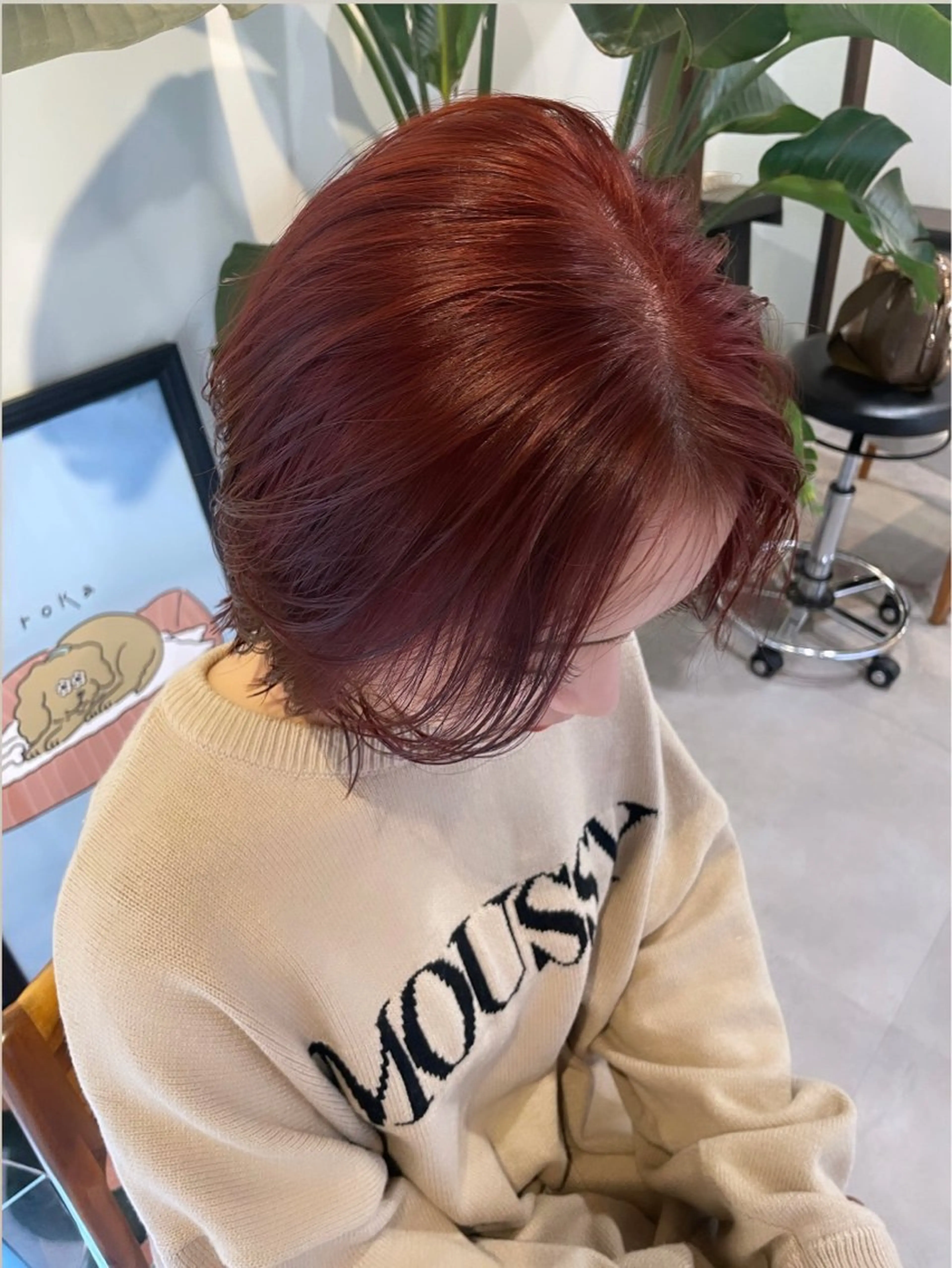 ミディアム カラー ヘアカラー トリートメント 若月 あやかのヘアスタイル