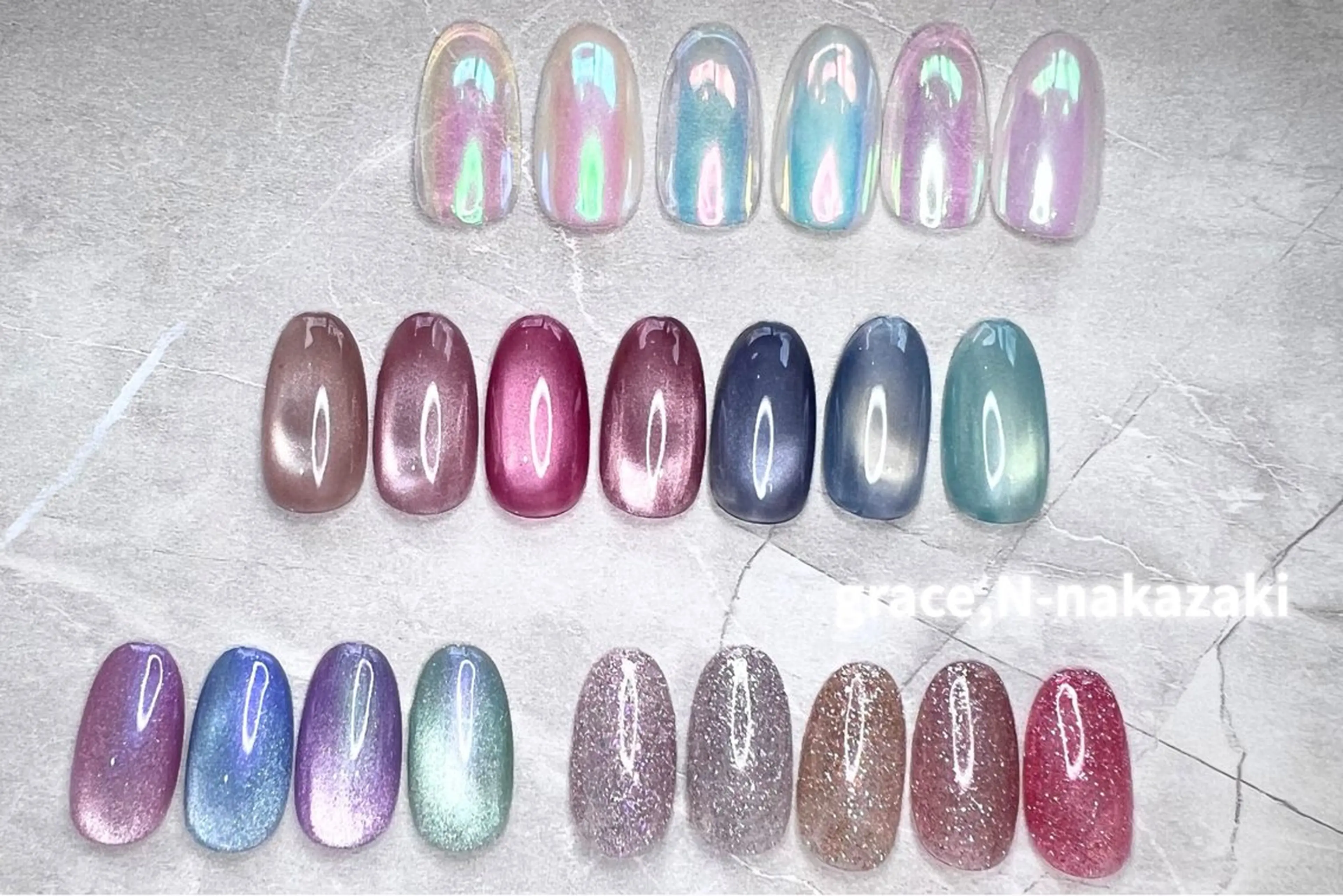 ネイル フラッシュネイル マグネットネイル ミラーネイル ハンドネイル grace .N-nakazaki所属・grace,N -nakazaki1のネイルデザイン