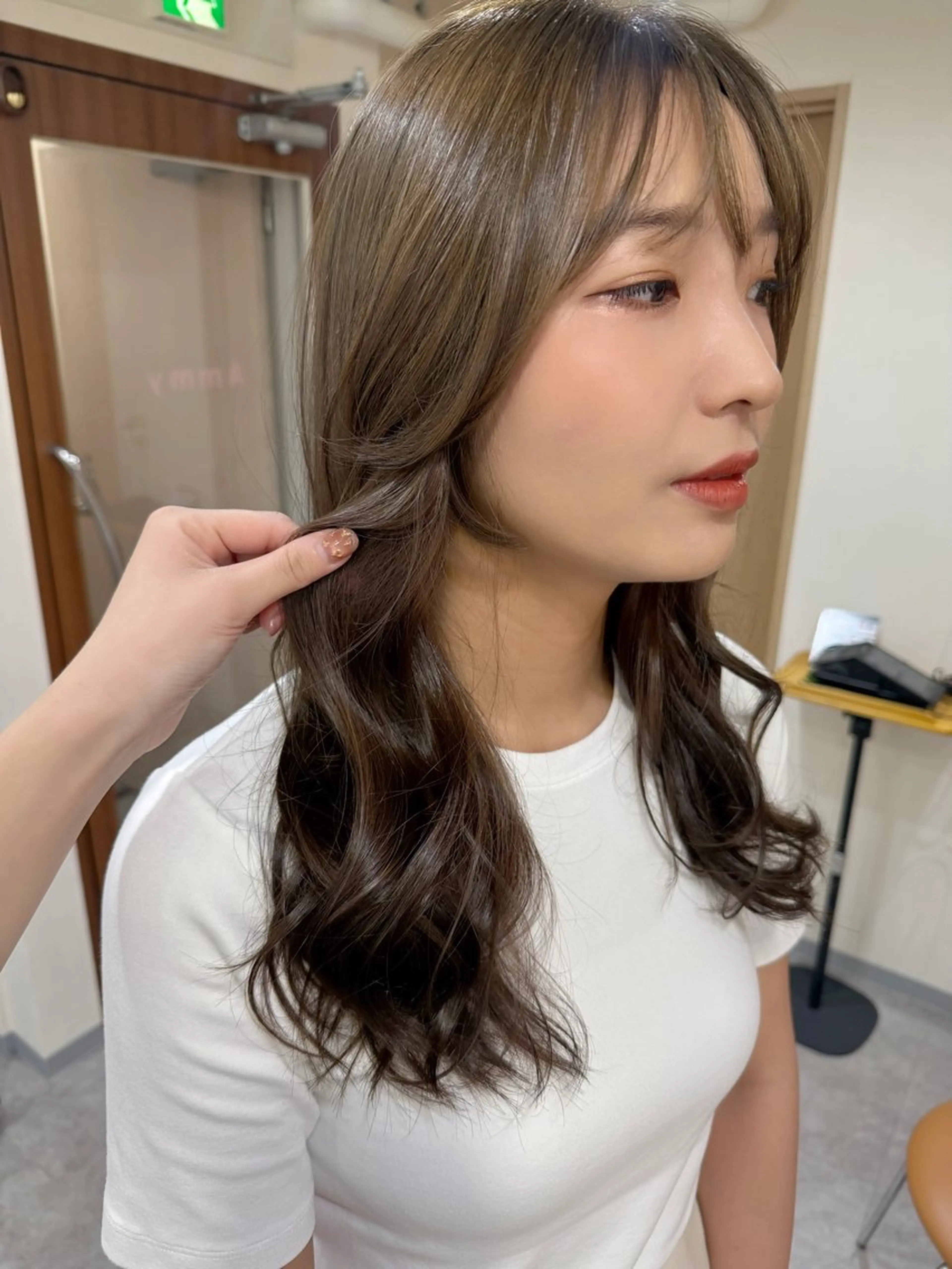 ロング カラー ヘアカラー 韓国風パーマ/ヘア セット/店長みづきのヘアスタイル
