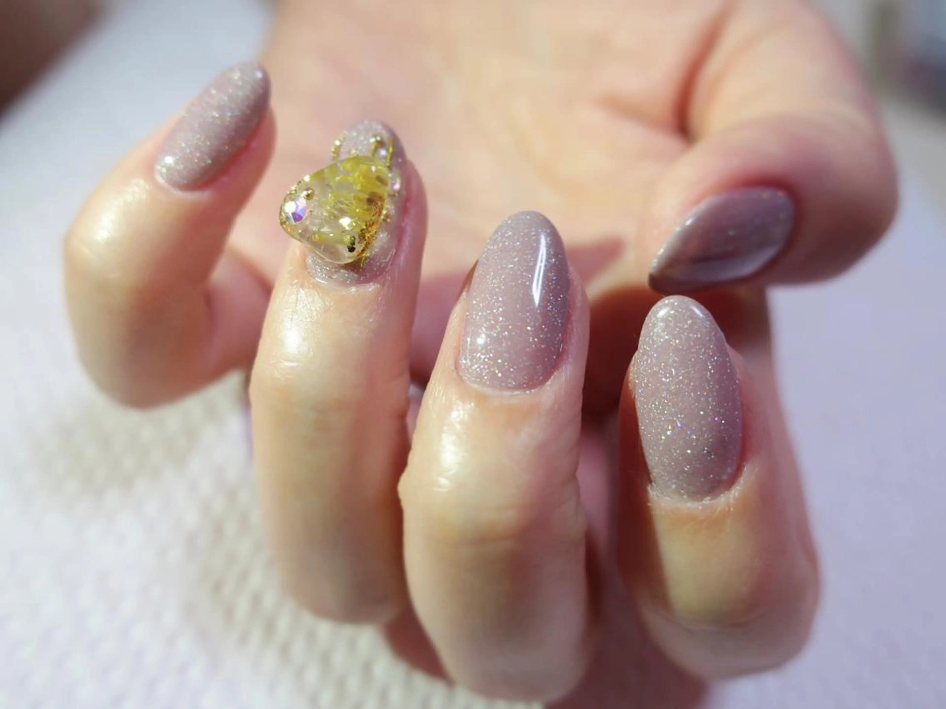 ネイル ワンカラーネイル シンプルネイル ストーンネイル つきかわ ともみのネイルデザイン