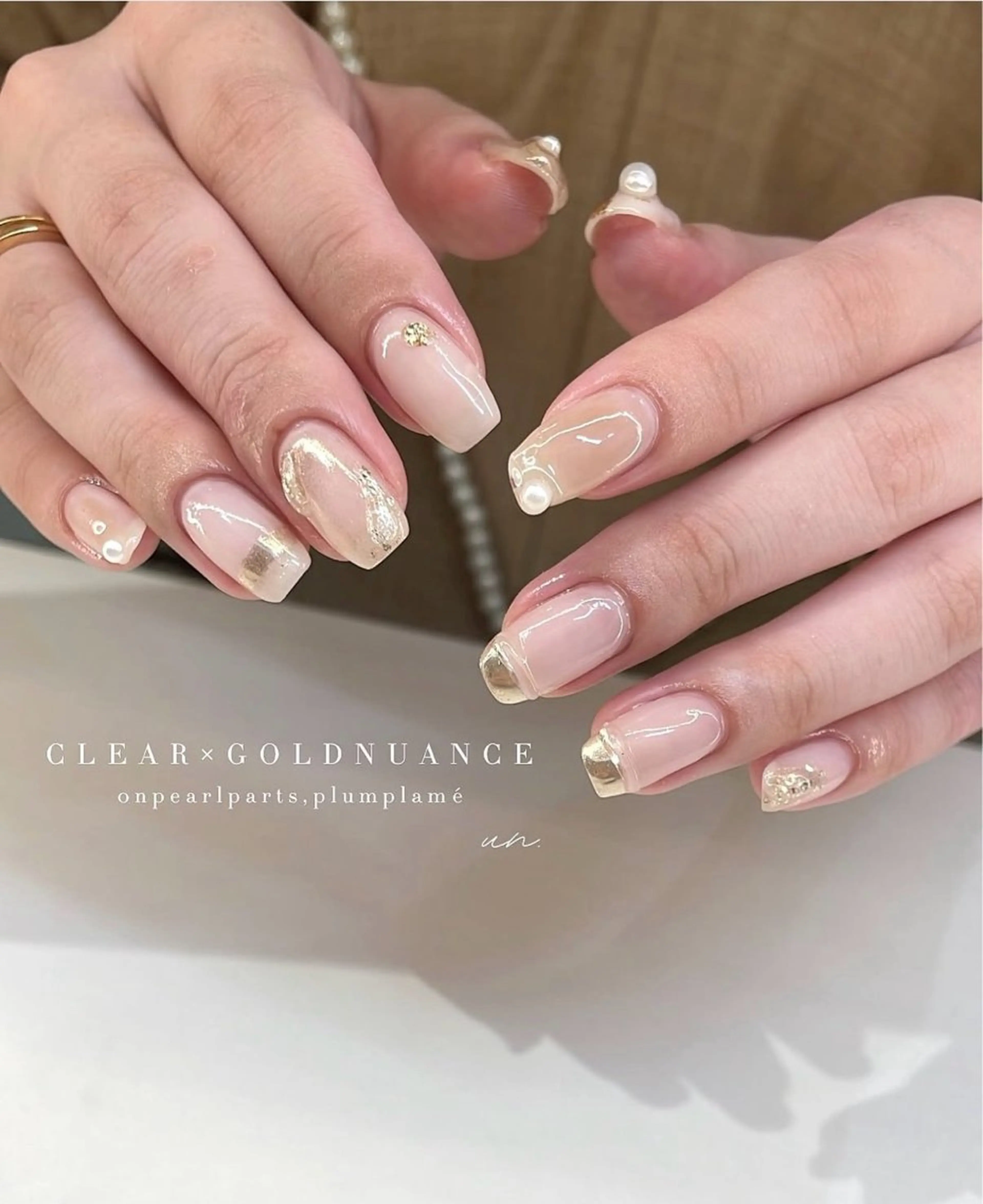 ネイル ジェルネイル 持ち込み ニュアンスネイル パラジェル シンプルネイル ハンドネイル Ún. nail salon所属・Ún nail salonのネイルデザイン