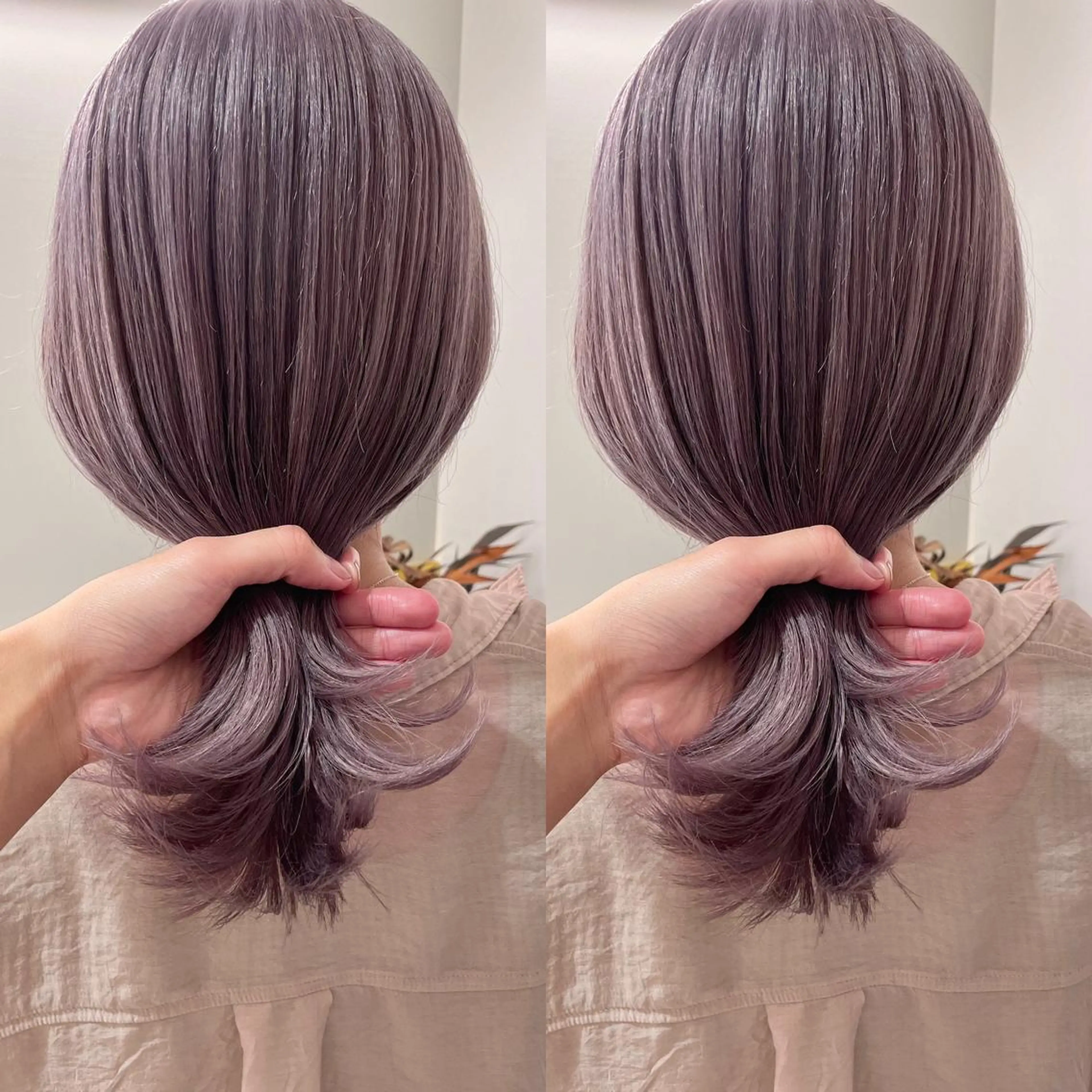 ミディアム カラー カット ヘアカラー 髪質改善will hairdesignのヘアスタイル