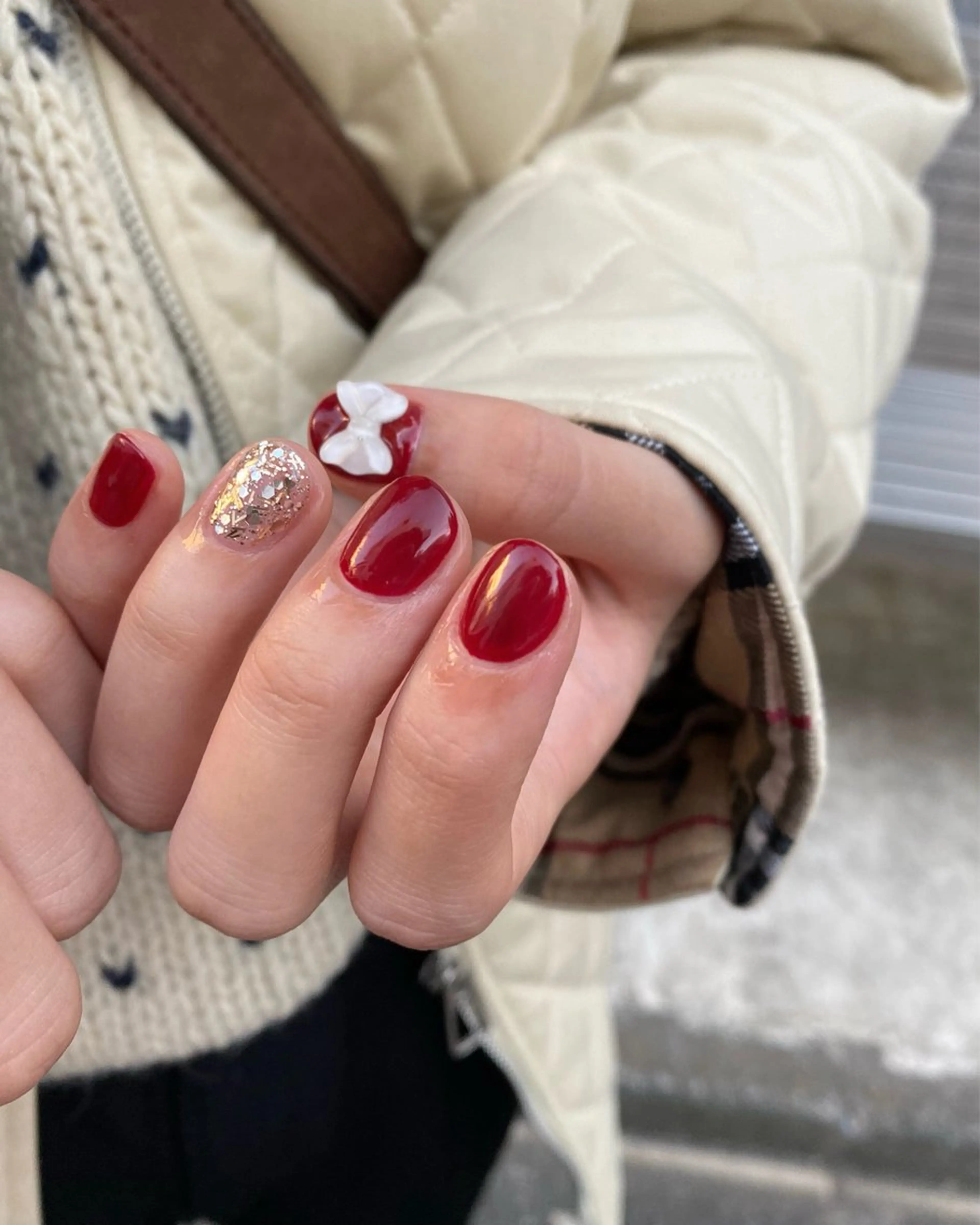 ネイル アートネイル リボン Yumi 広尾|恵比寿ネイルのネイルデザイン