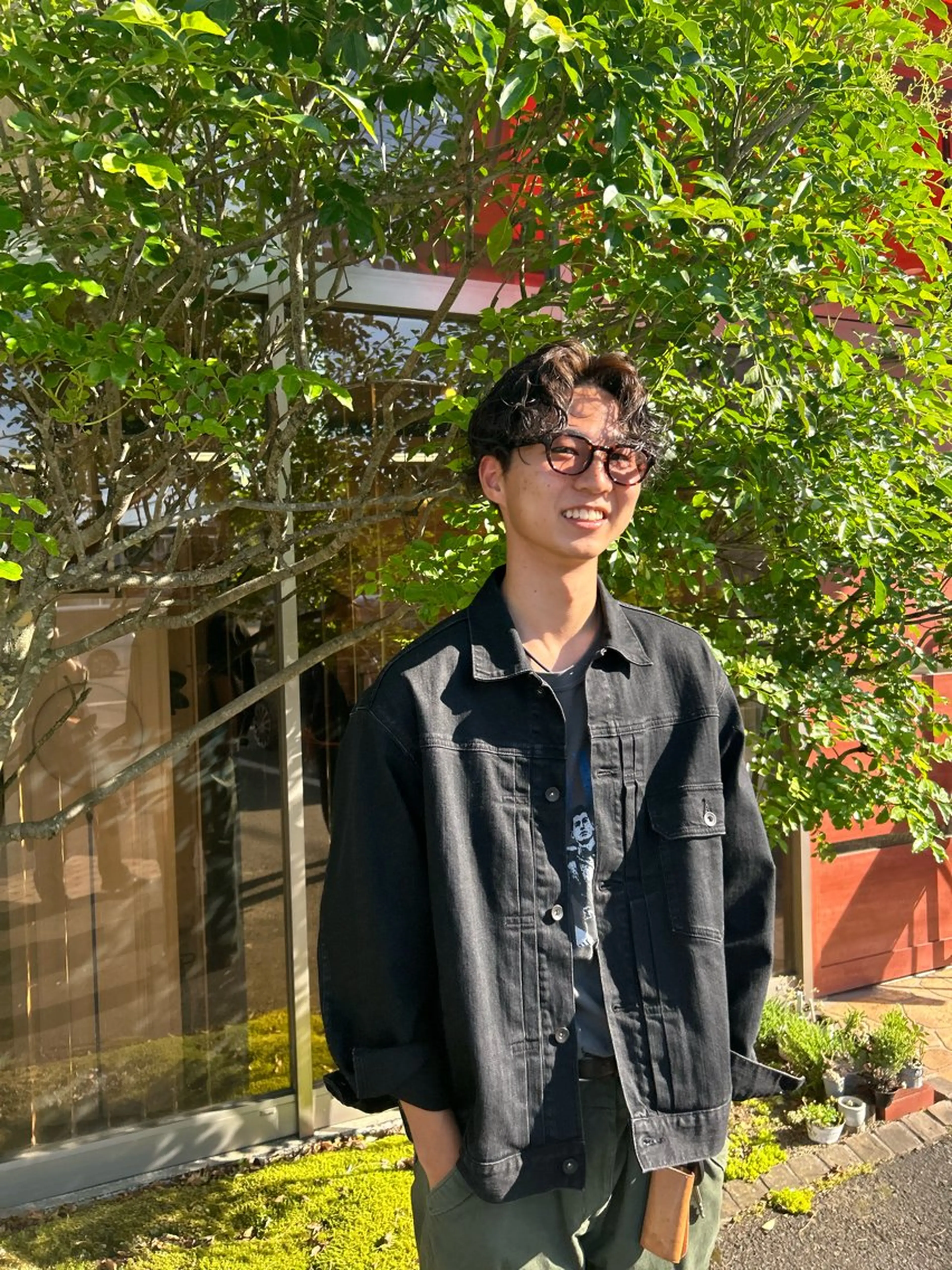 ショート パーマ メンズ 透明感/ツヤ感カラー 佐藤匠吾のヘアスタイル