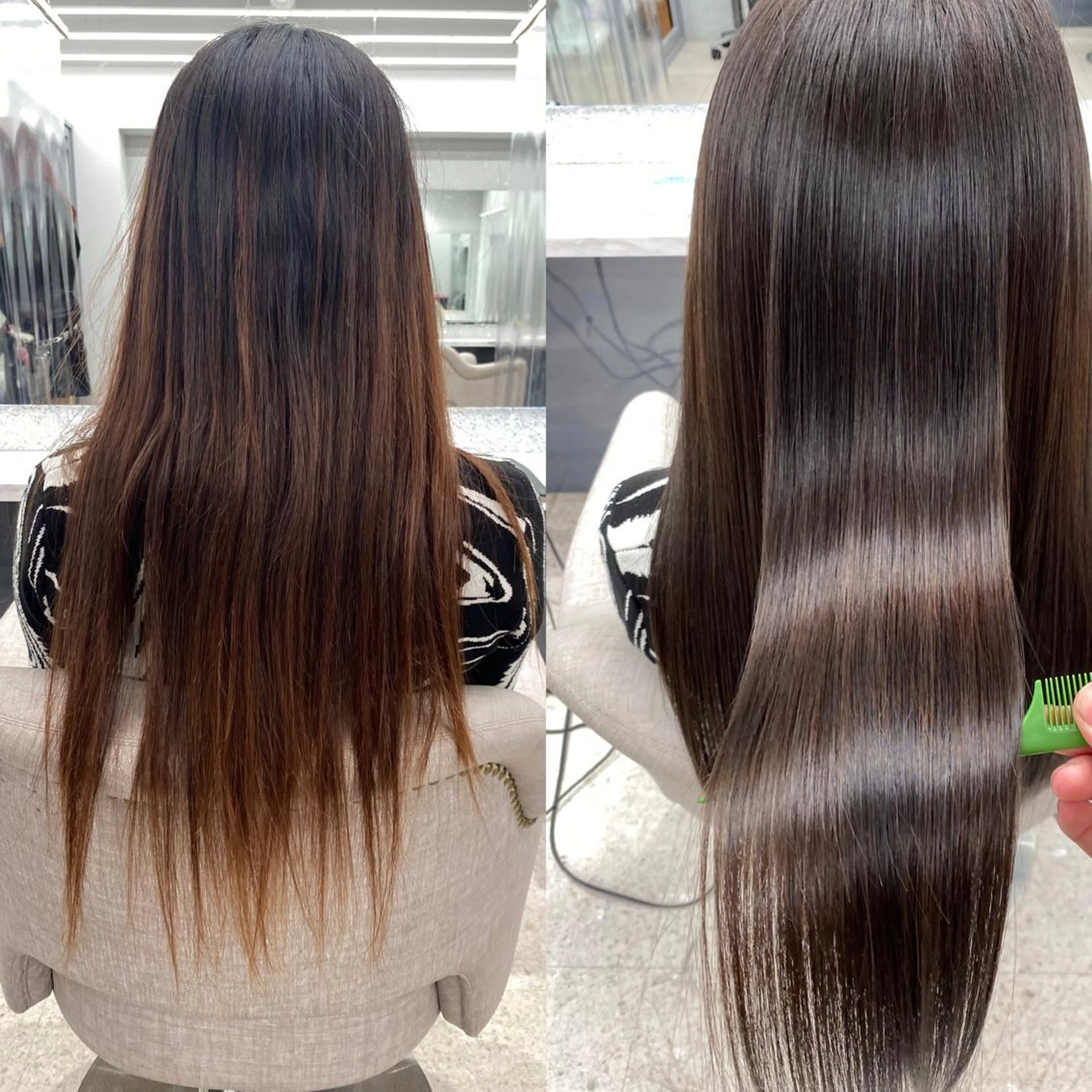 ロング 京都レイヤーカット/ 縮毛矯正/羽柴りくのヘアスタイル