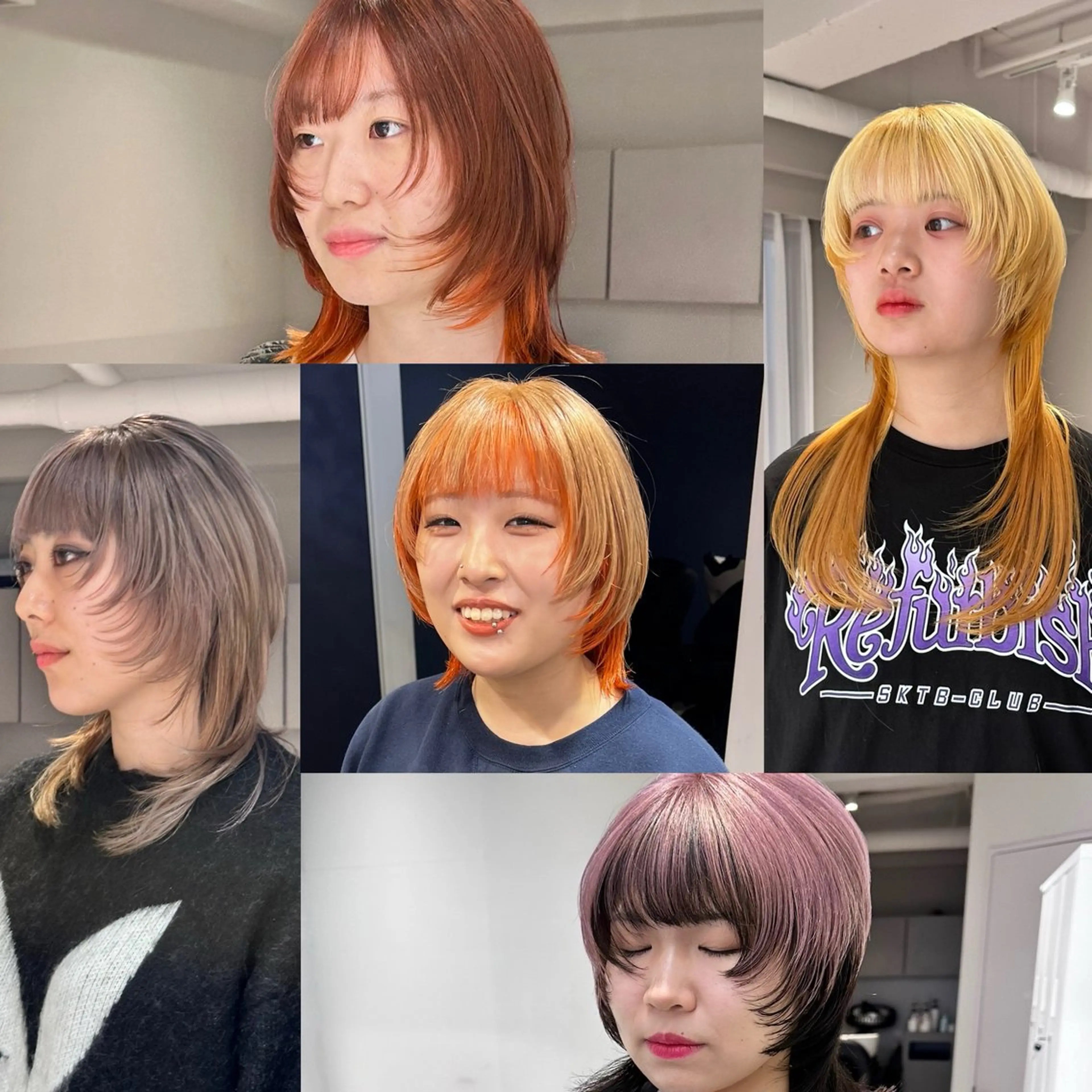 レイヤーカット&デザインカラー(裾カラー・インナー・ハイライト・ローライトなど)&艶トリートメントの写真